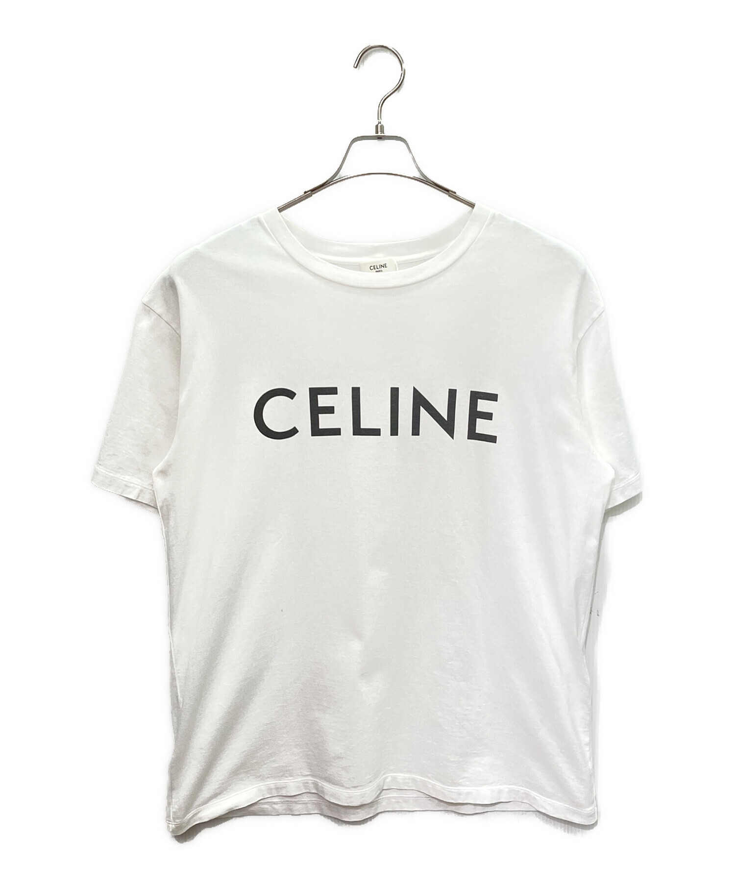 中古・古着通販】CELINE (セリーヌ) ロゴ Tシャツ ホワイト サイズ:S 