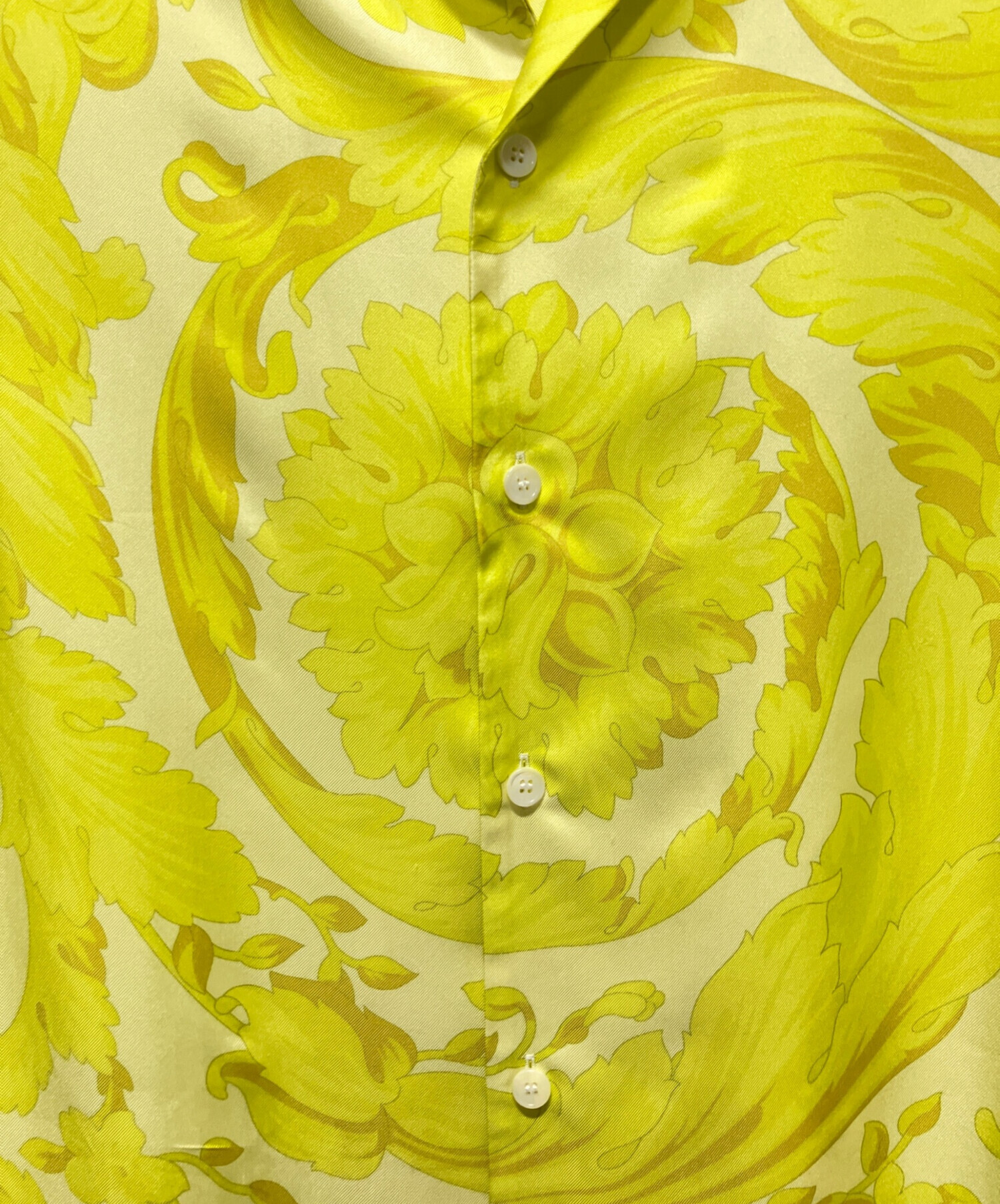 中古・古着通販】VERSACE (ヴェルサーチェ) リーフプリント半袖シャツ