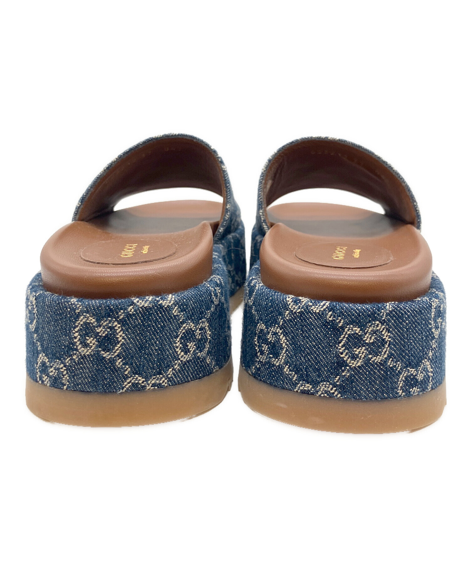 中古・古着通販】GUCCI (グッチ) GGキャンバス デニムプラットフォーム 