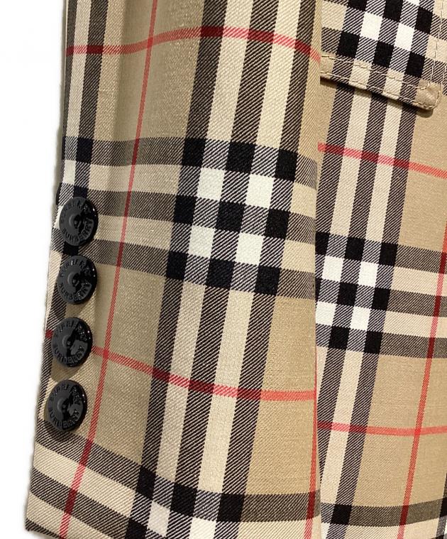 美品　バーバリーロンドン ウールカシミヤ ハーフコート 46 ノバチェック 美品 バーバリーロンドン ウールカシミヤ ハーフコート 46 ノバチェック