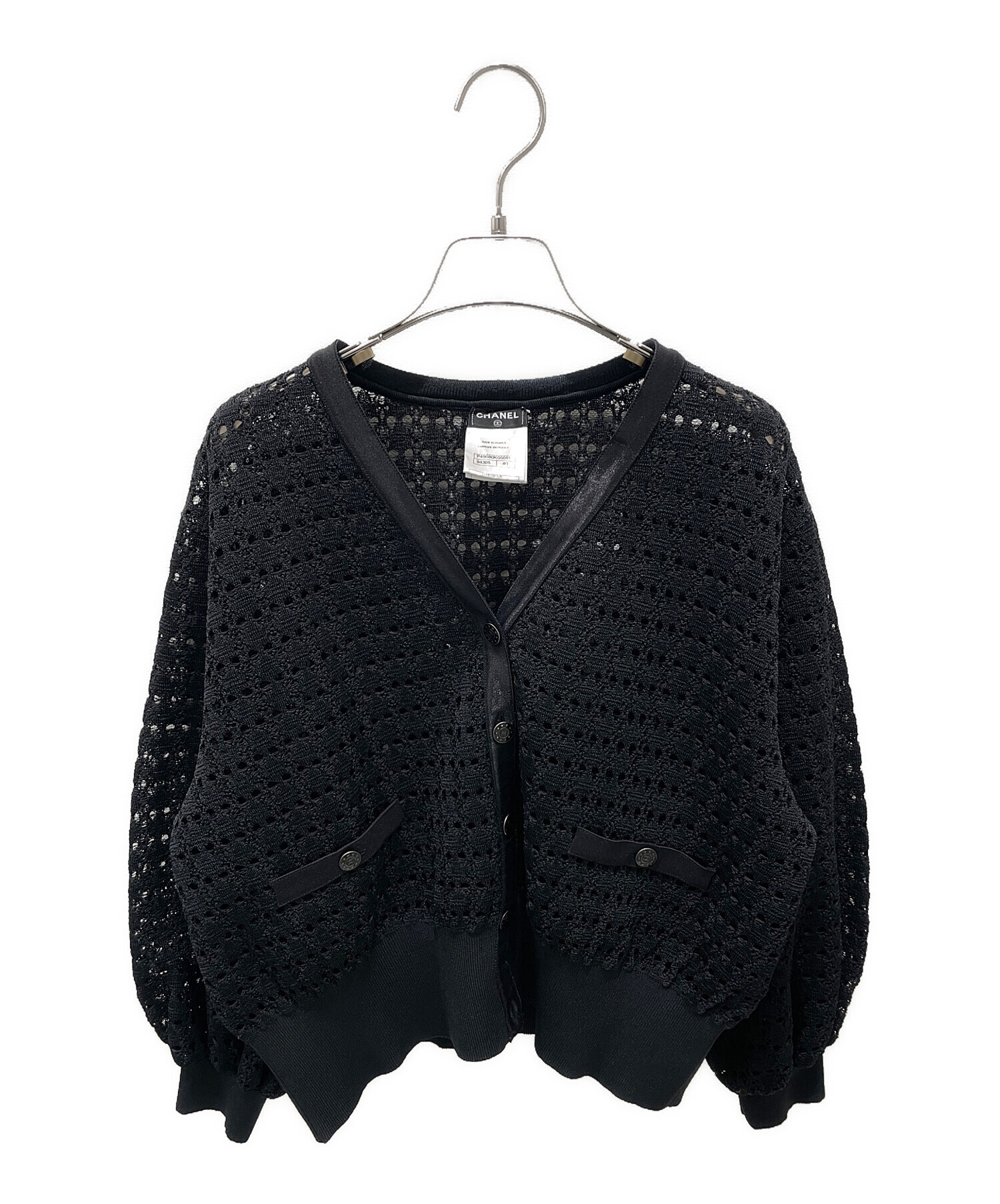中古・古着通販】CHANEL (シャネル) ココボタン透かし編みカーディガン