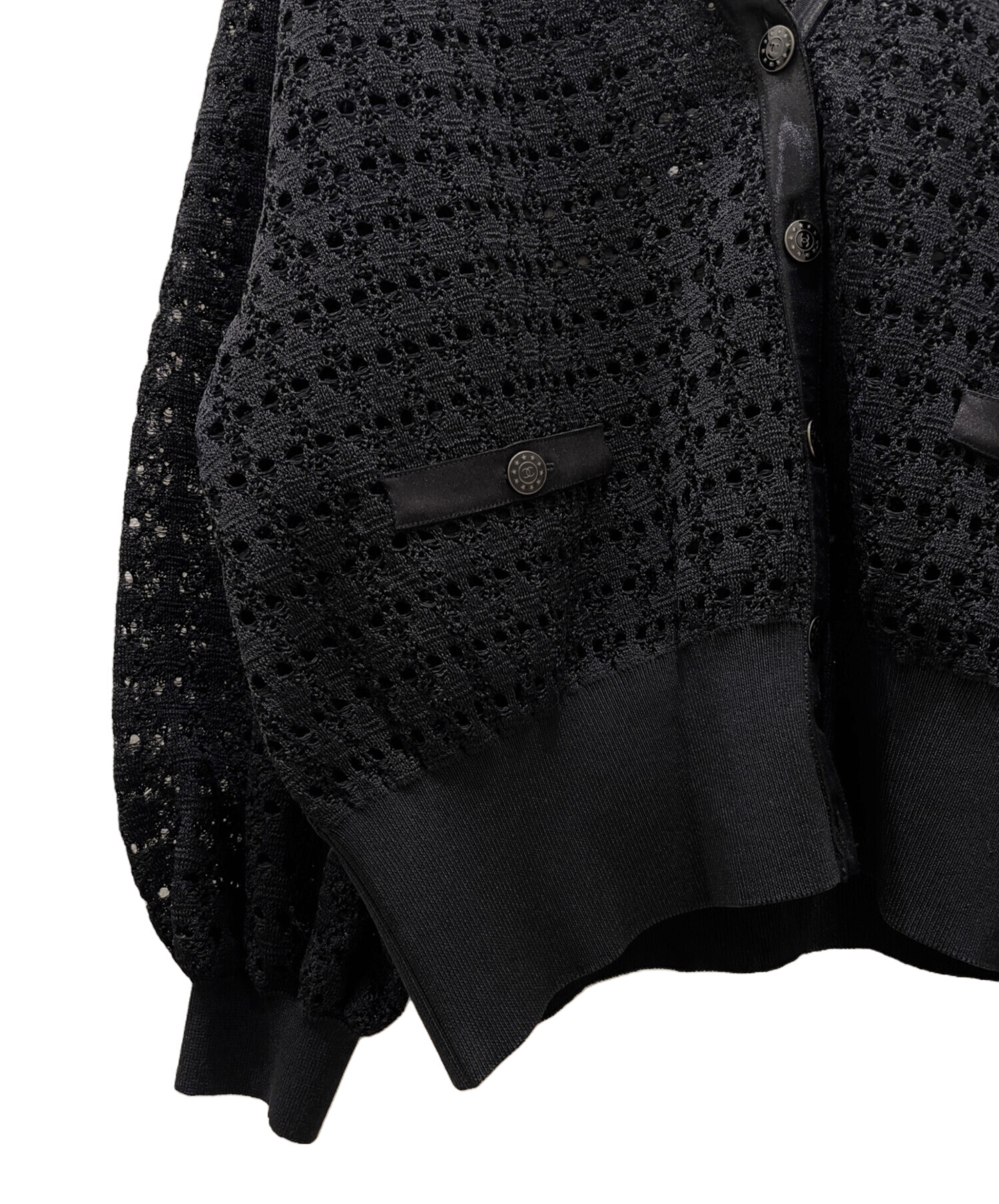 中古・古着通販】CHANEL (シャネル) ココボタン透かし編みカーディガン