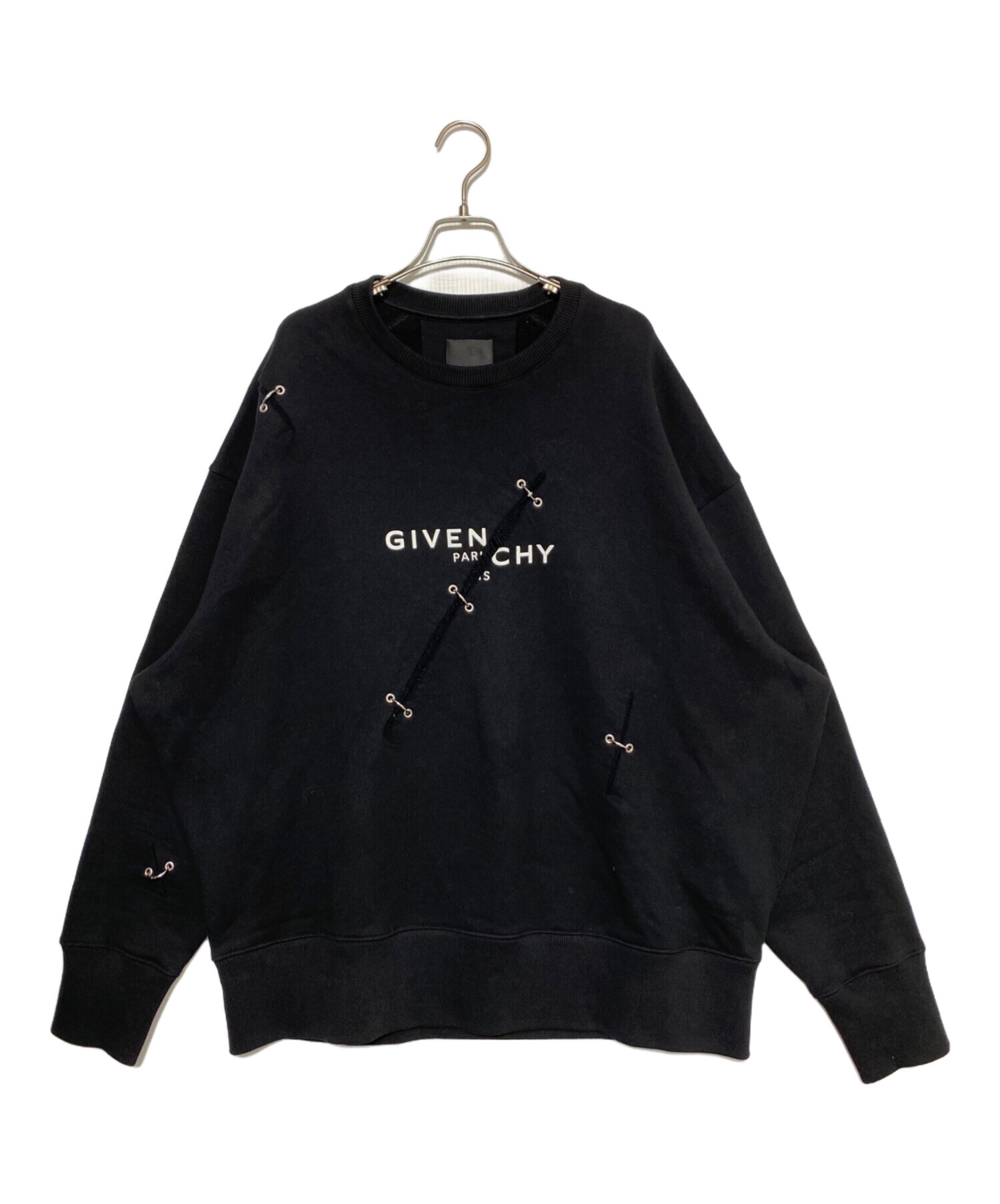 中古・古着通販】GIVENCHY (ジバンシィ) ロゴスウェット ブラック  