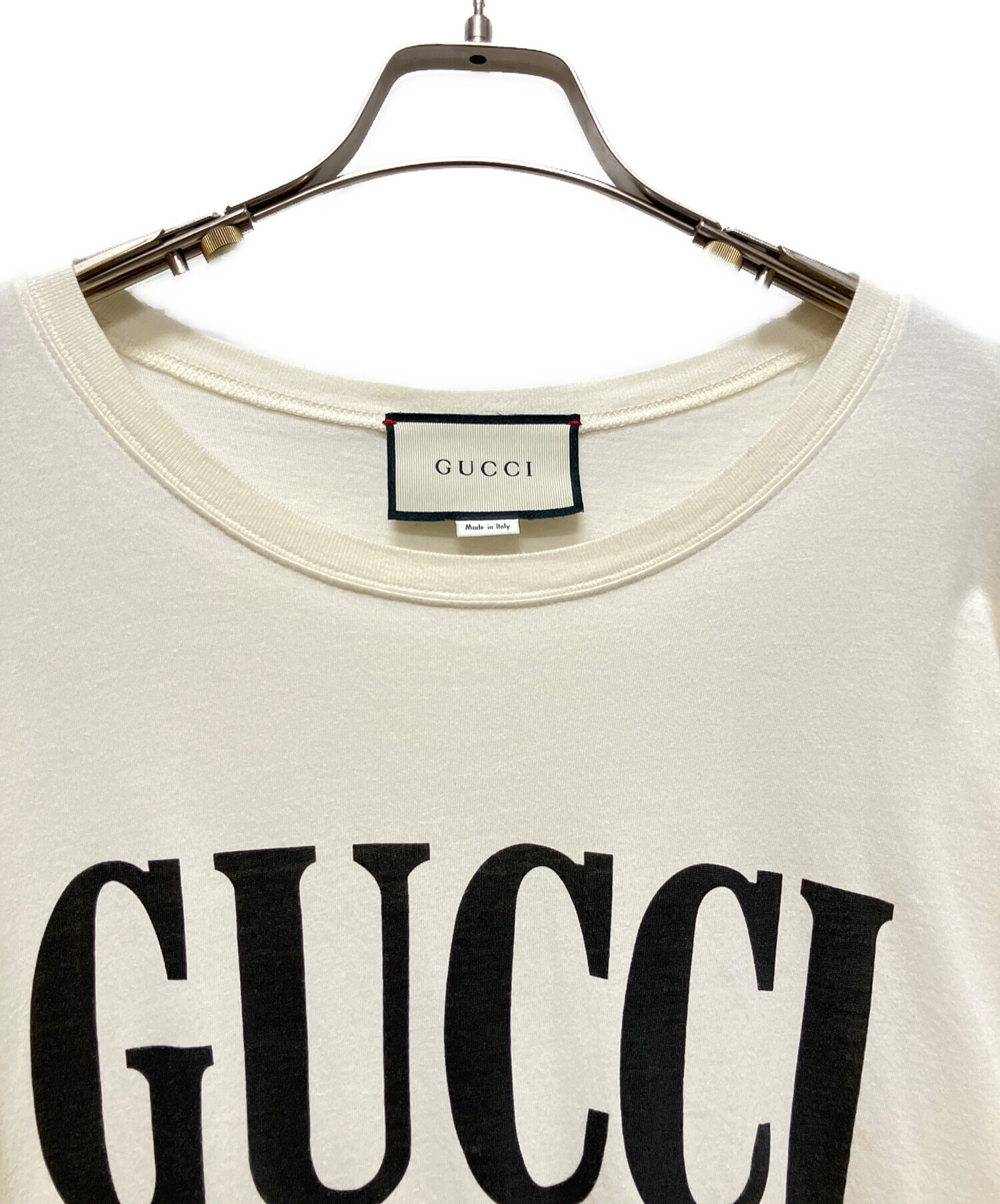 中古・古着通販】GUCCI (グッチ) シティ ロゴプリントTシャツ ベージュ