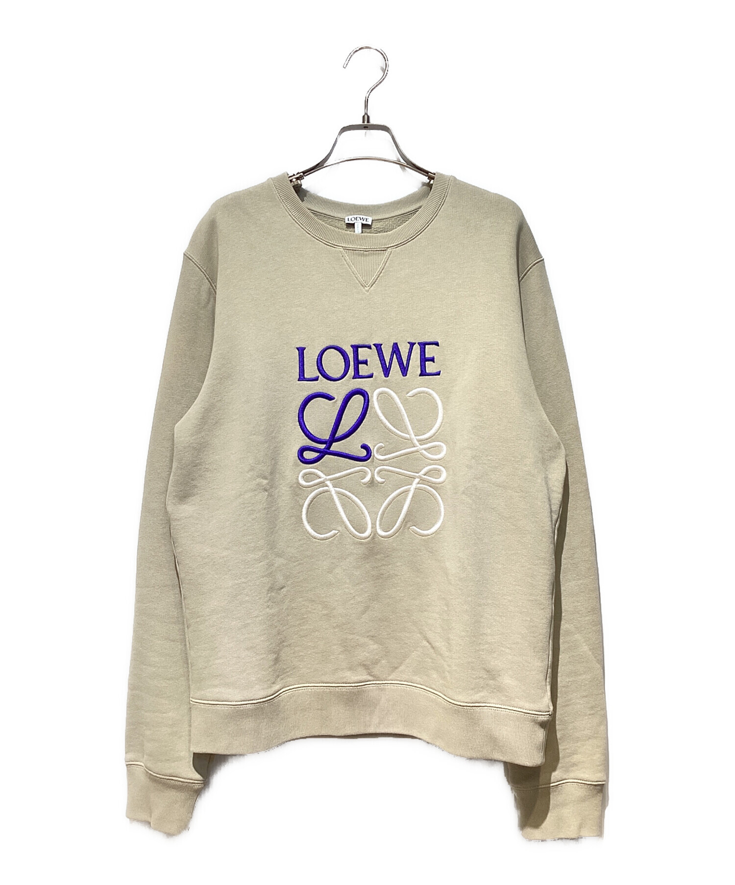 中古・古着通販LOEWE (ロエベ) アナグラムロゴスウェット ベージュ