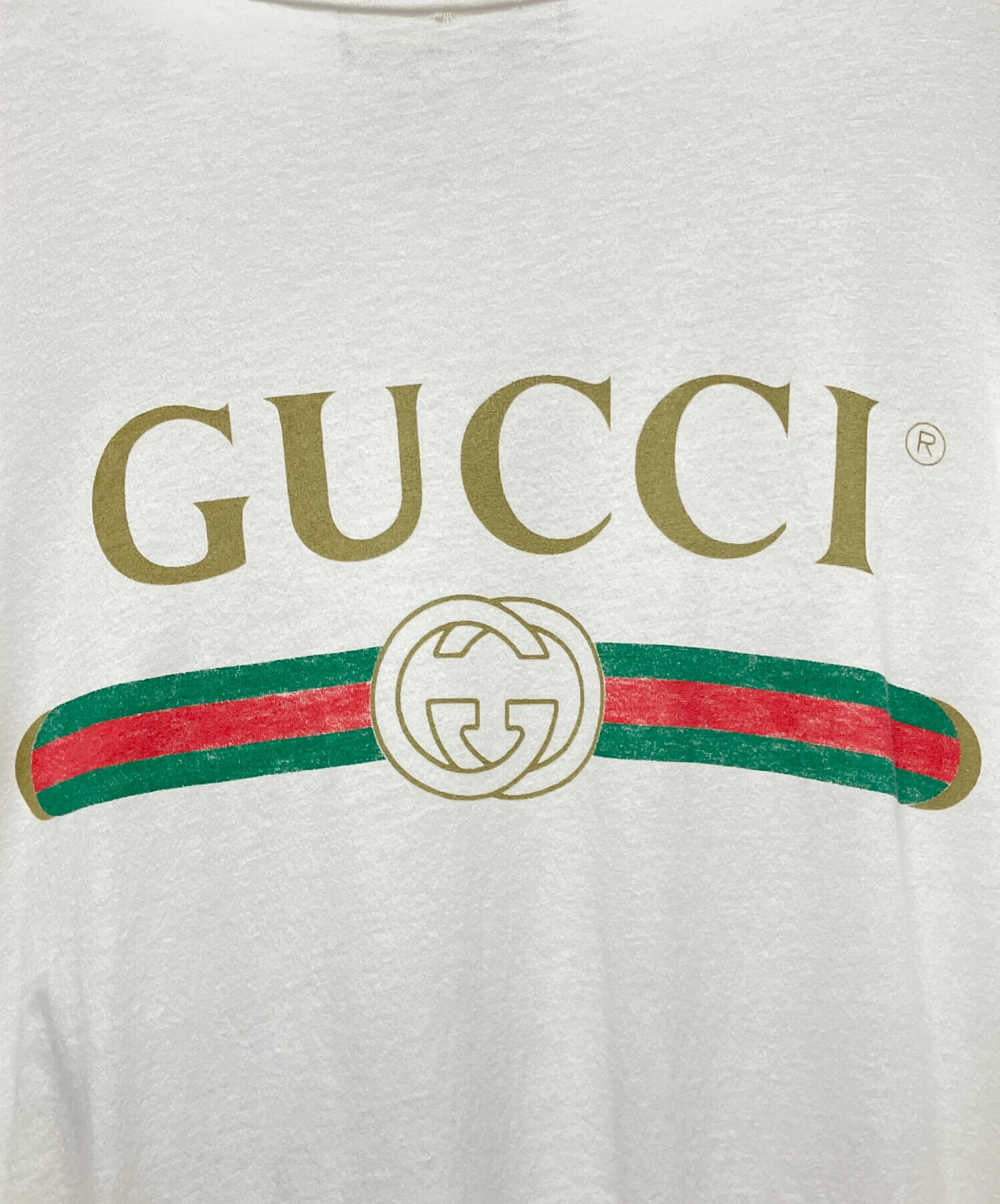 中古・古着通販】GUCCI (グッチ) ロゴTシャツ ホワイト サイズ:XS