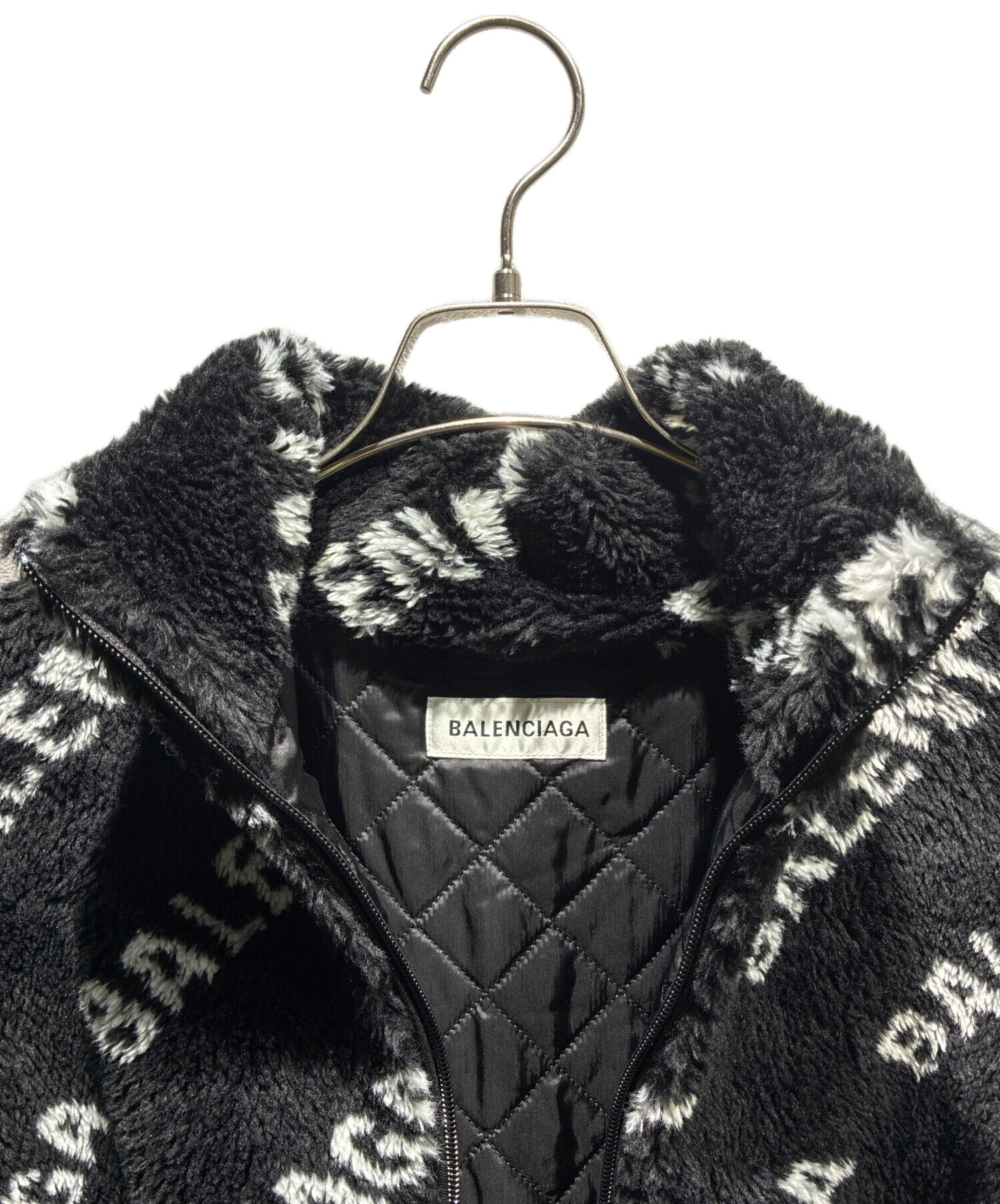 最安値　バレンシアガ　フリース　ジャケット　ボアジャケット 中古・古着通販】BALENCIAGA (バレンシアガ) オールオーバーロゴ