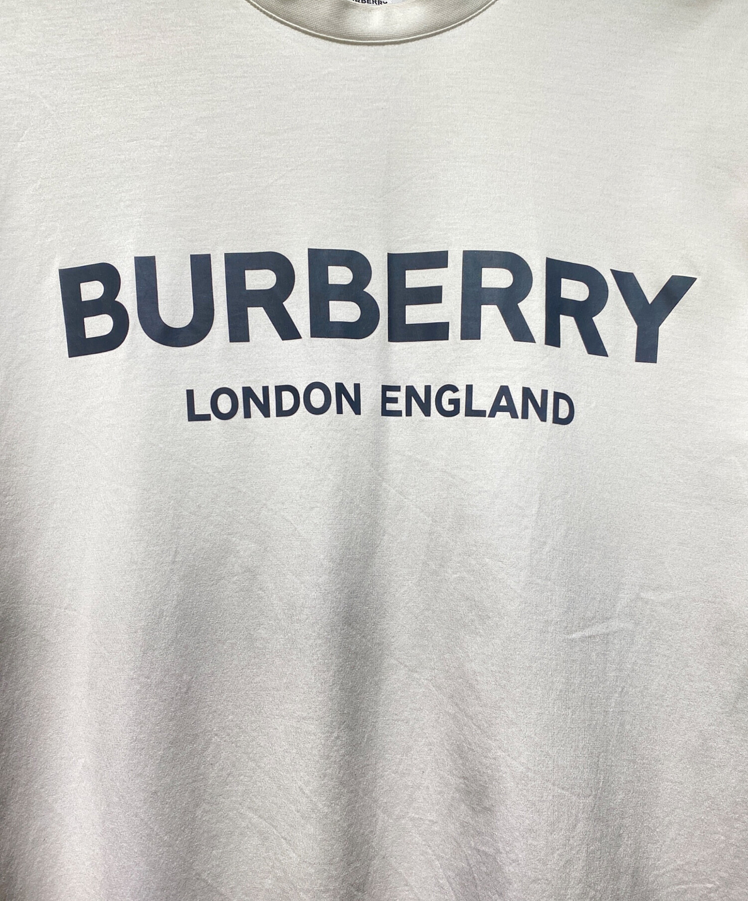 中古・古着通販】BURBERRY (バーバリー) ロゴTシャツ ホワイト サイズ