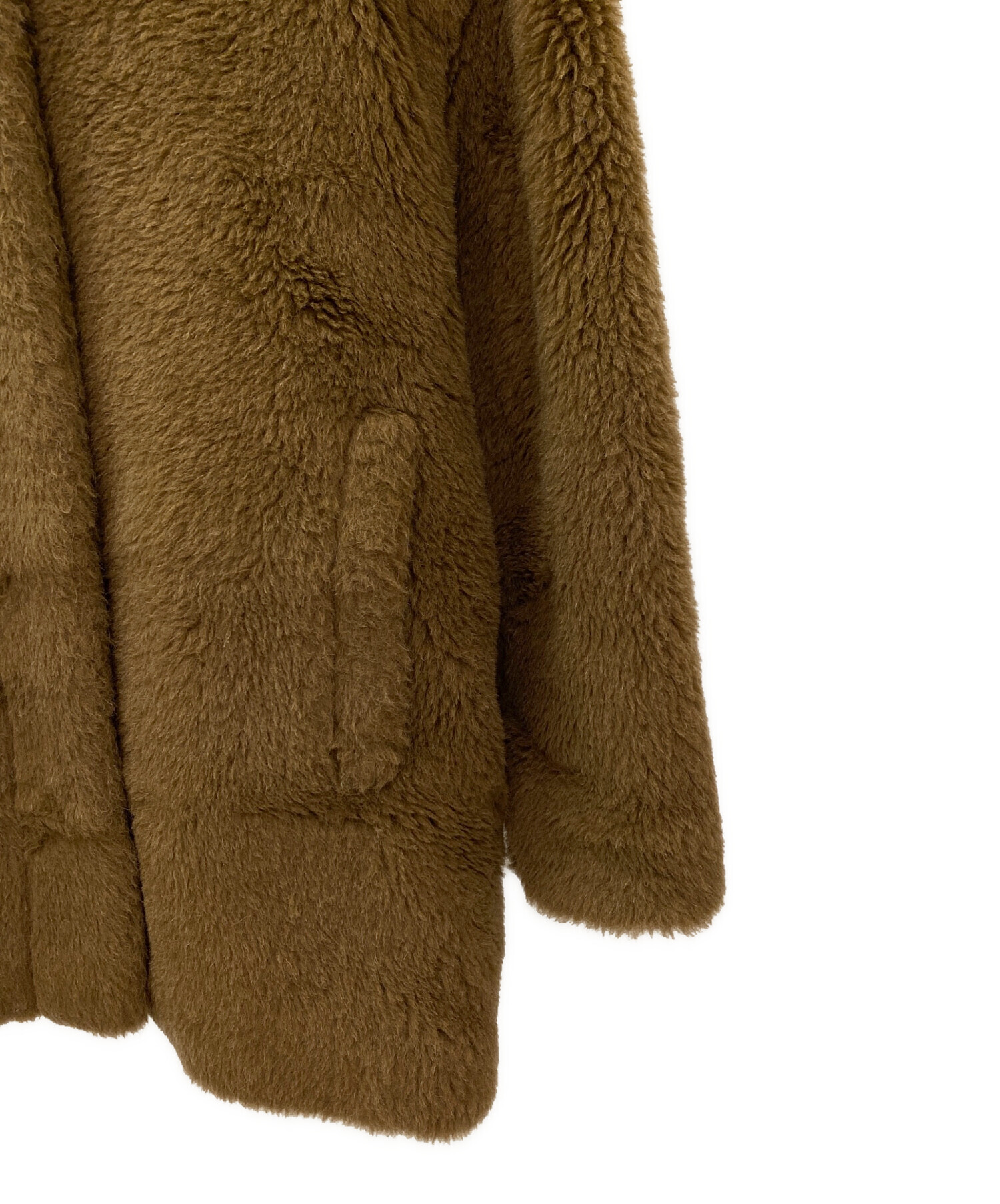 中古・古着通販】MaxMara (マックスマーラ) テディベアコート ブラウン