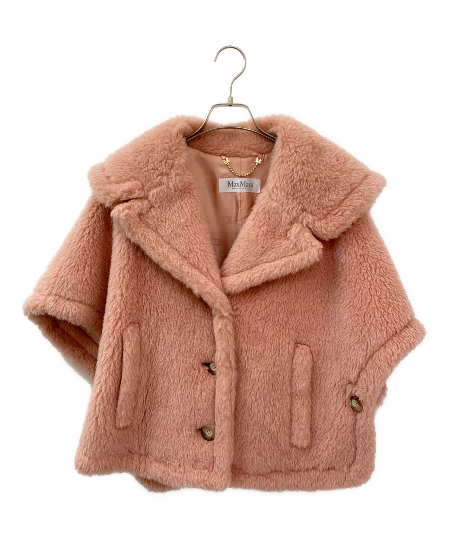 中古・古着通販】MaxMara (マックスマーラ) テディベアポンチョ ピンク