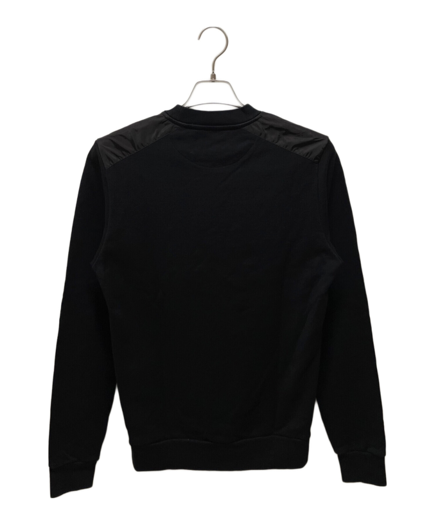 PRADA トライアングルロゴ　ブラック ロゴスウェット XS ポケット付き 中古・古着通販】PRADA (プラダ) トライアングルロゴプリントクルー