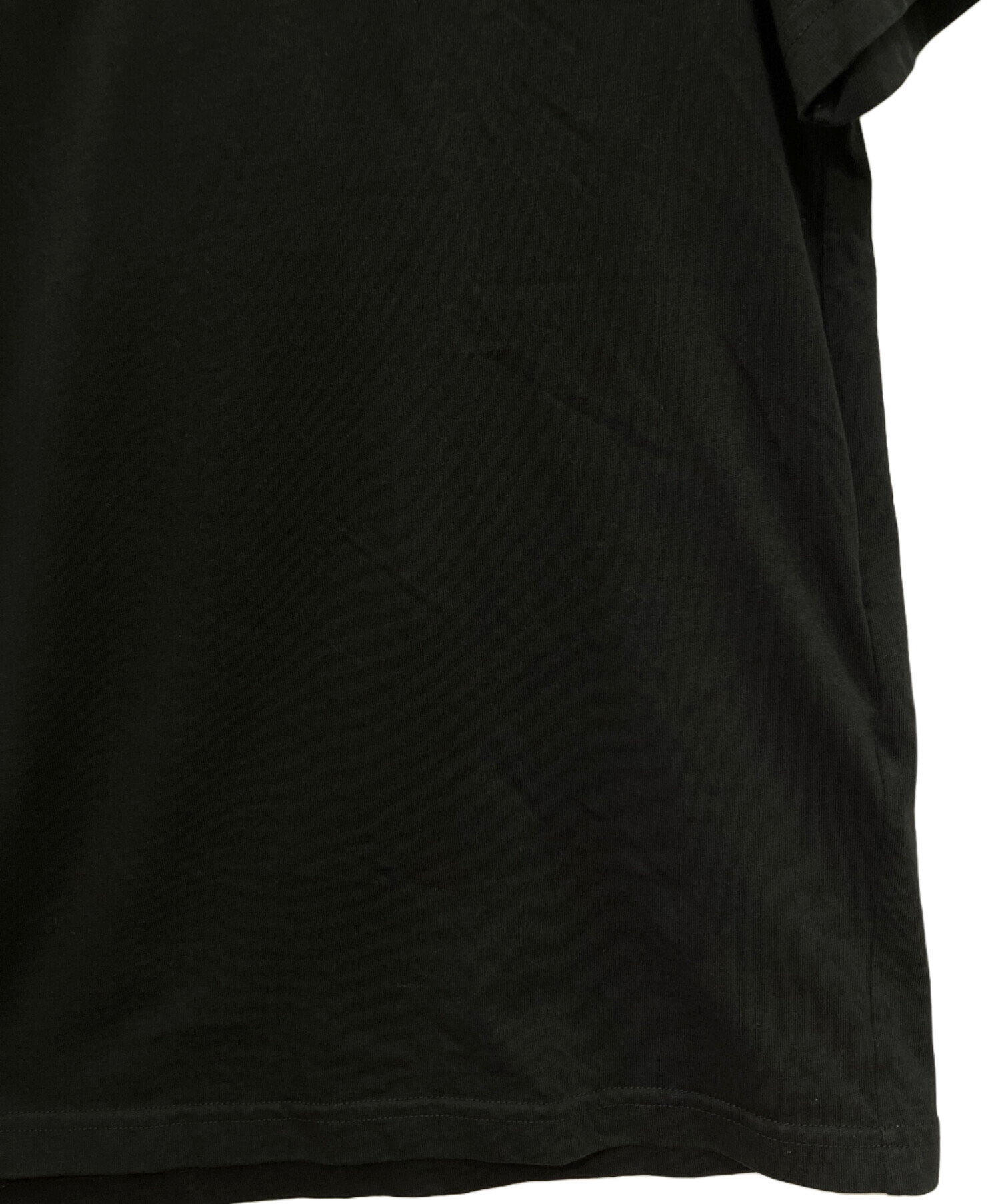 中古・古着通販】MONCLER (モンクレール) ラバーロゴ Tシャツ ブラック