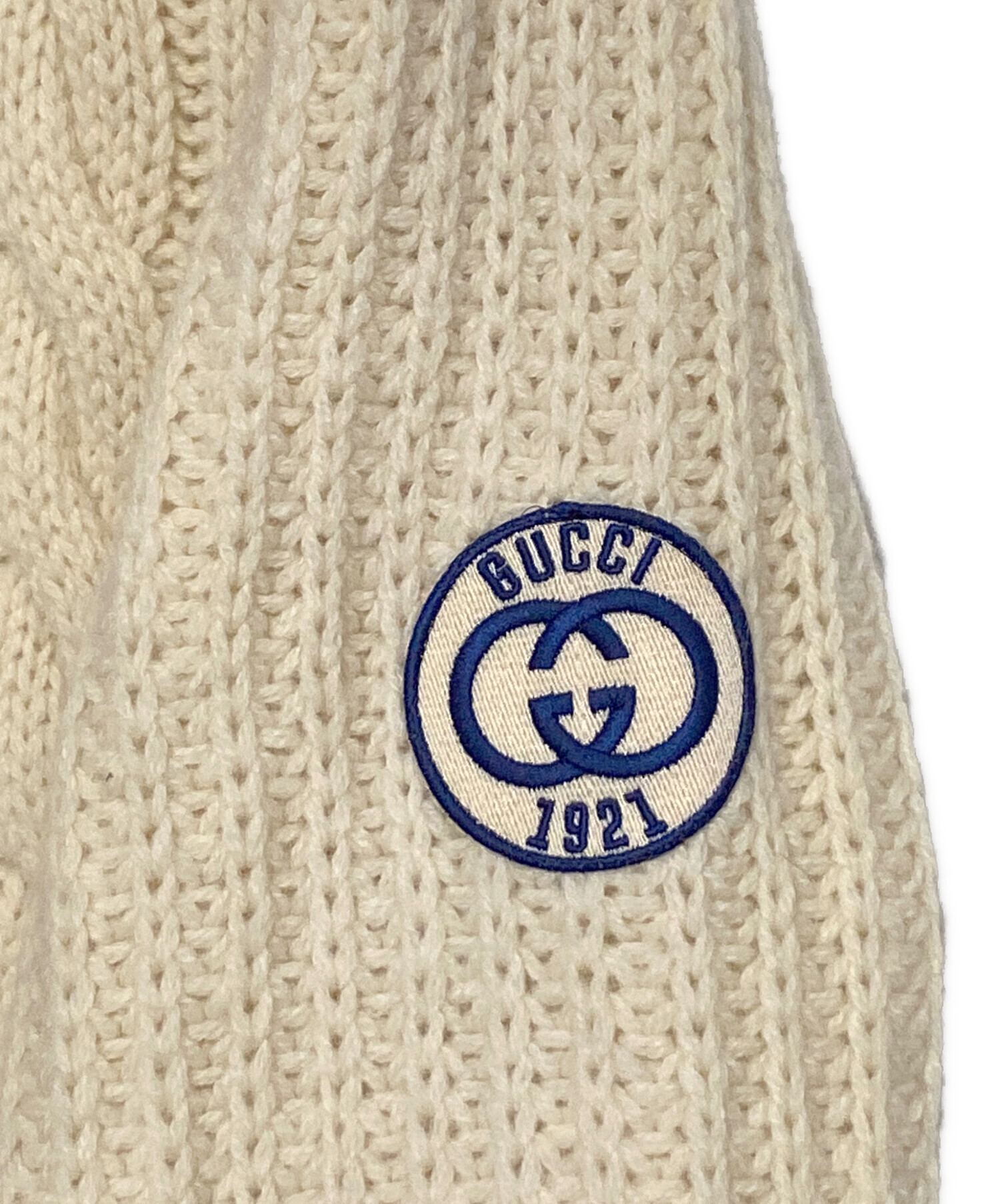 中古・古着通販】GUCCI (グッチ) ケーブルカーディガン ベージュ