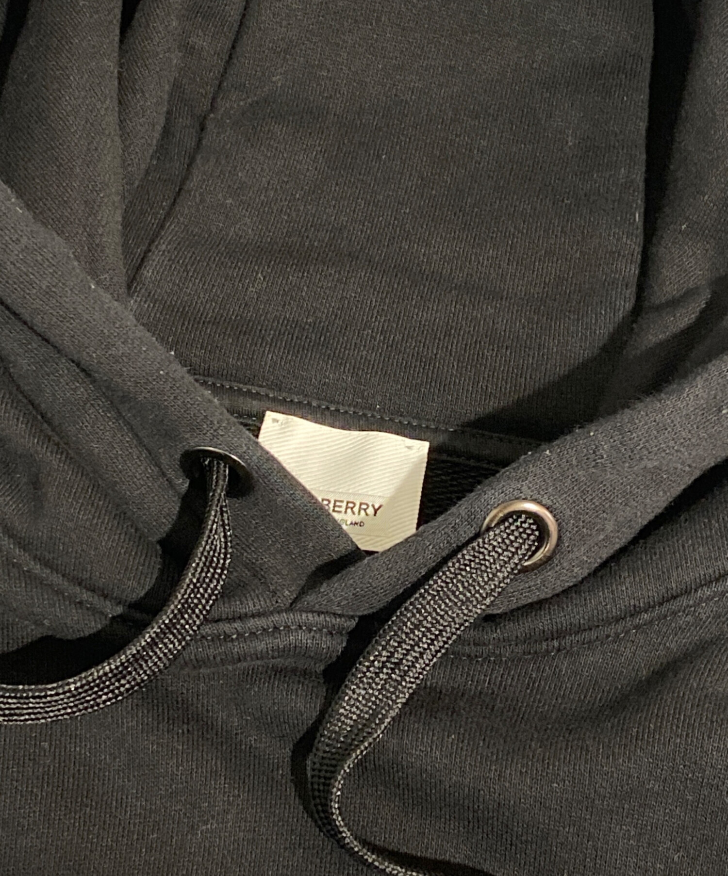 中古・古着通販】BURBERRY (バーバリー) ロゴパーカー ブラック サイズ 