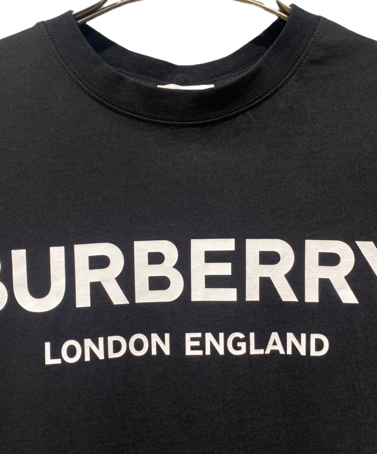 中古・古着通販】BURBERRY (バーバリー) ロゴTシャツ ブラック サイズ