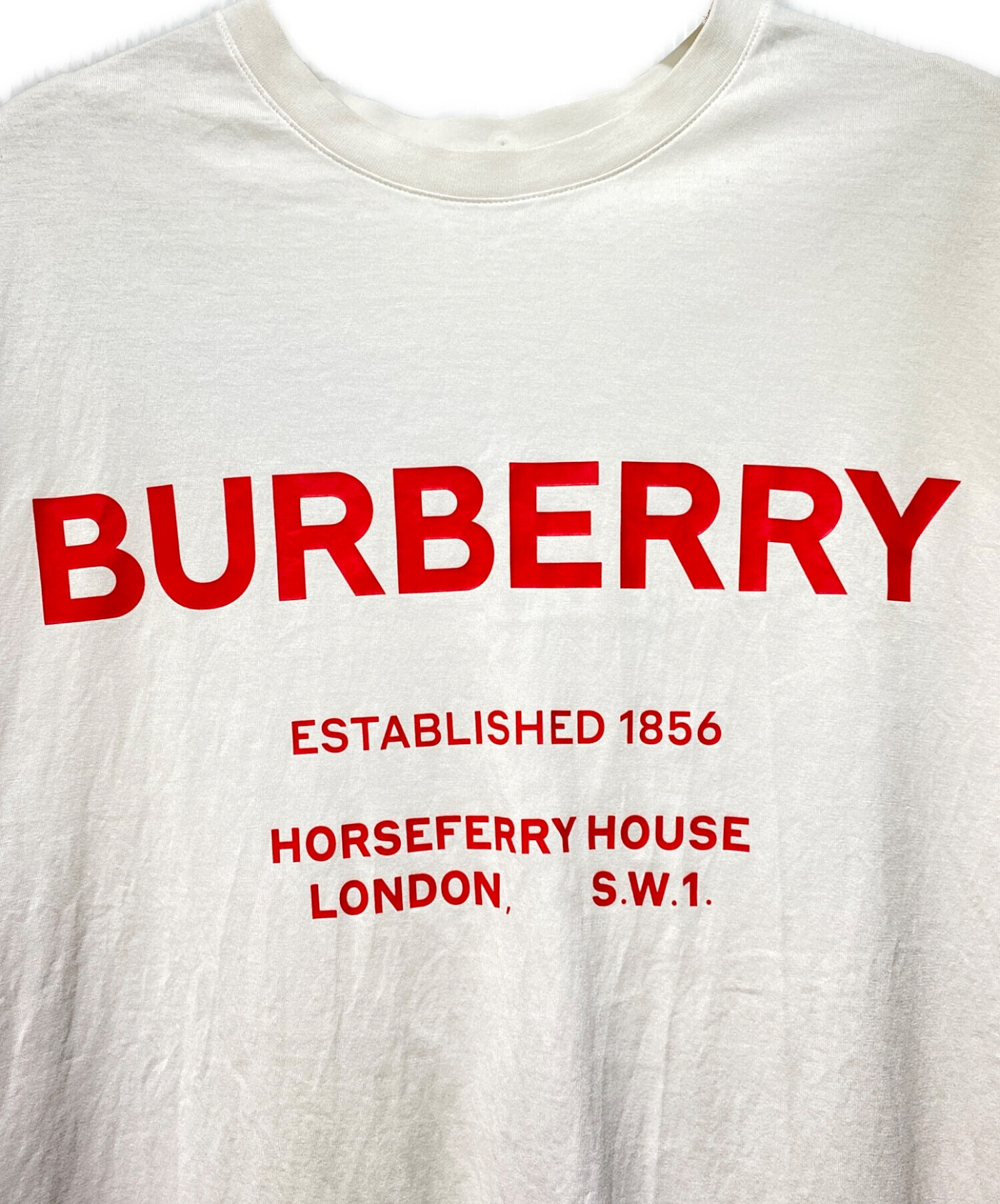 中古・古着通販】BURBERRY (バーバリー) ロゴTシャツ ホワイト サイズ