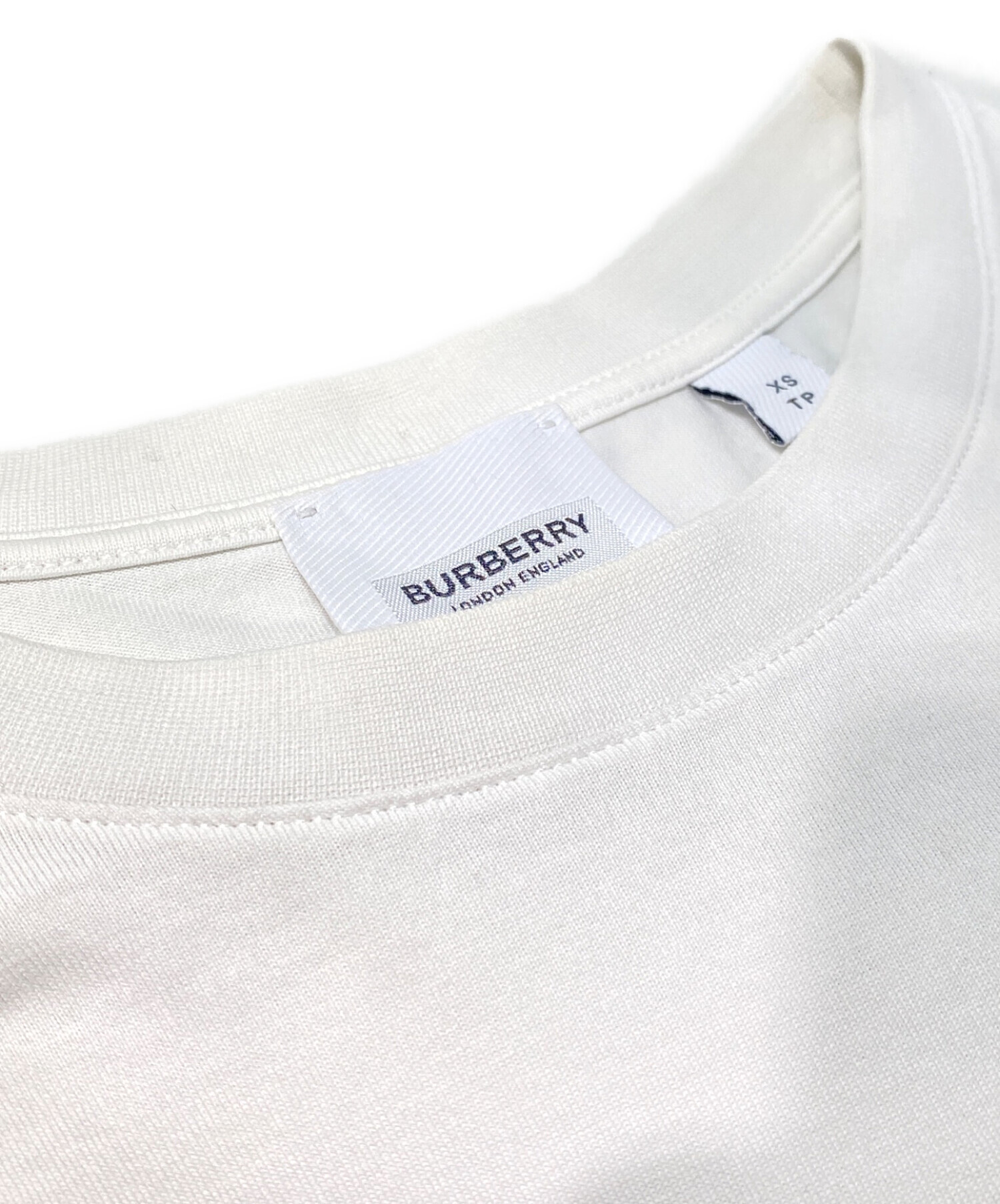 中古・古着通販】BURBERRY (バーバリー) ロゴTシャツ ホワイト サイズ