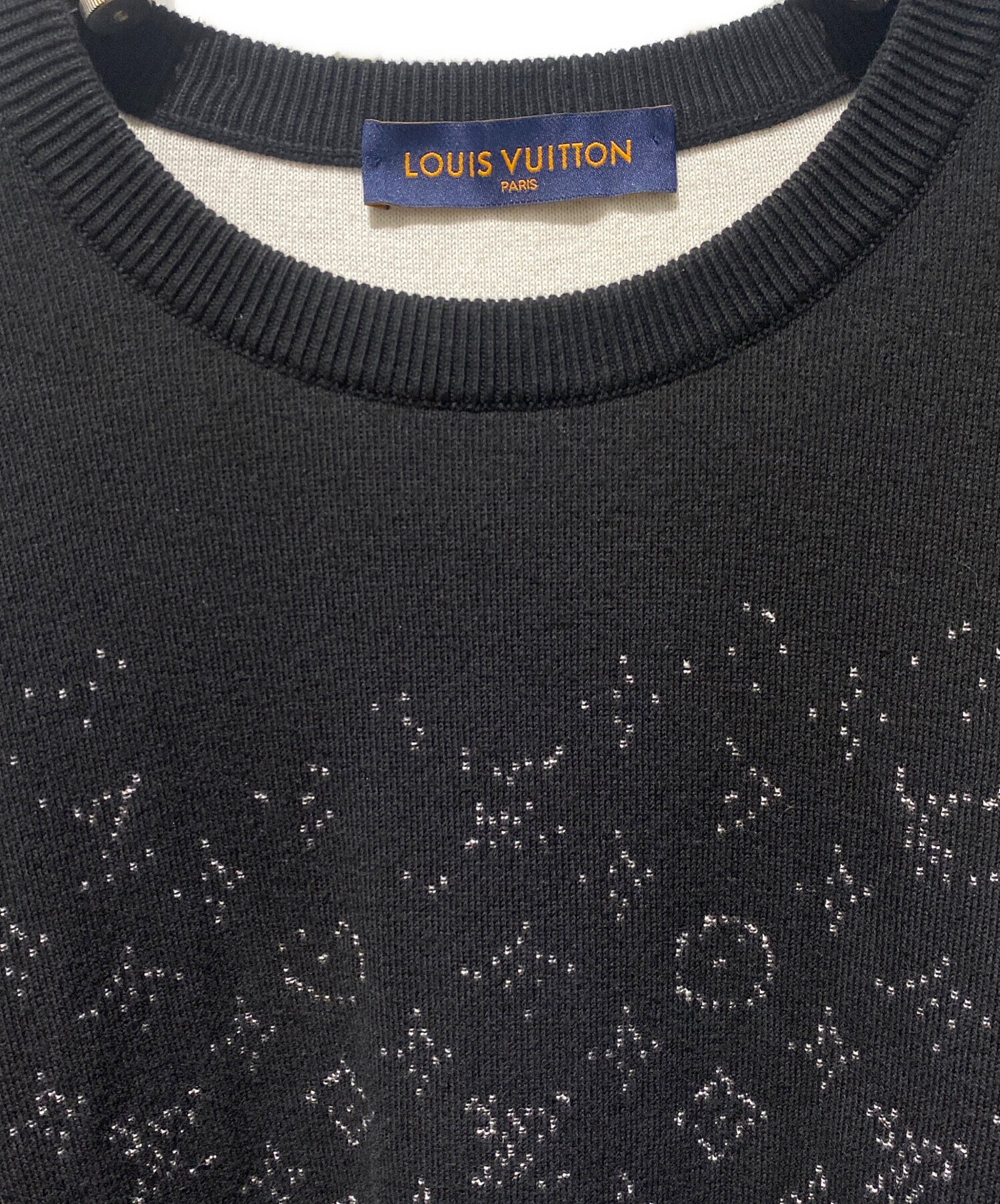 新品サイズLヴィトン モノグラムニット黒ブラック