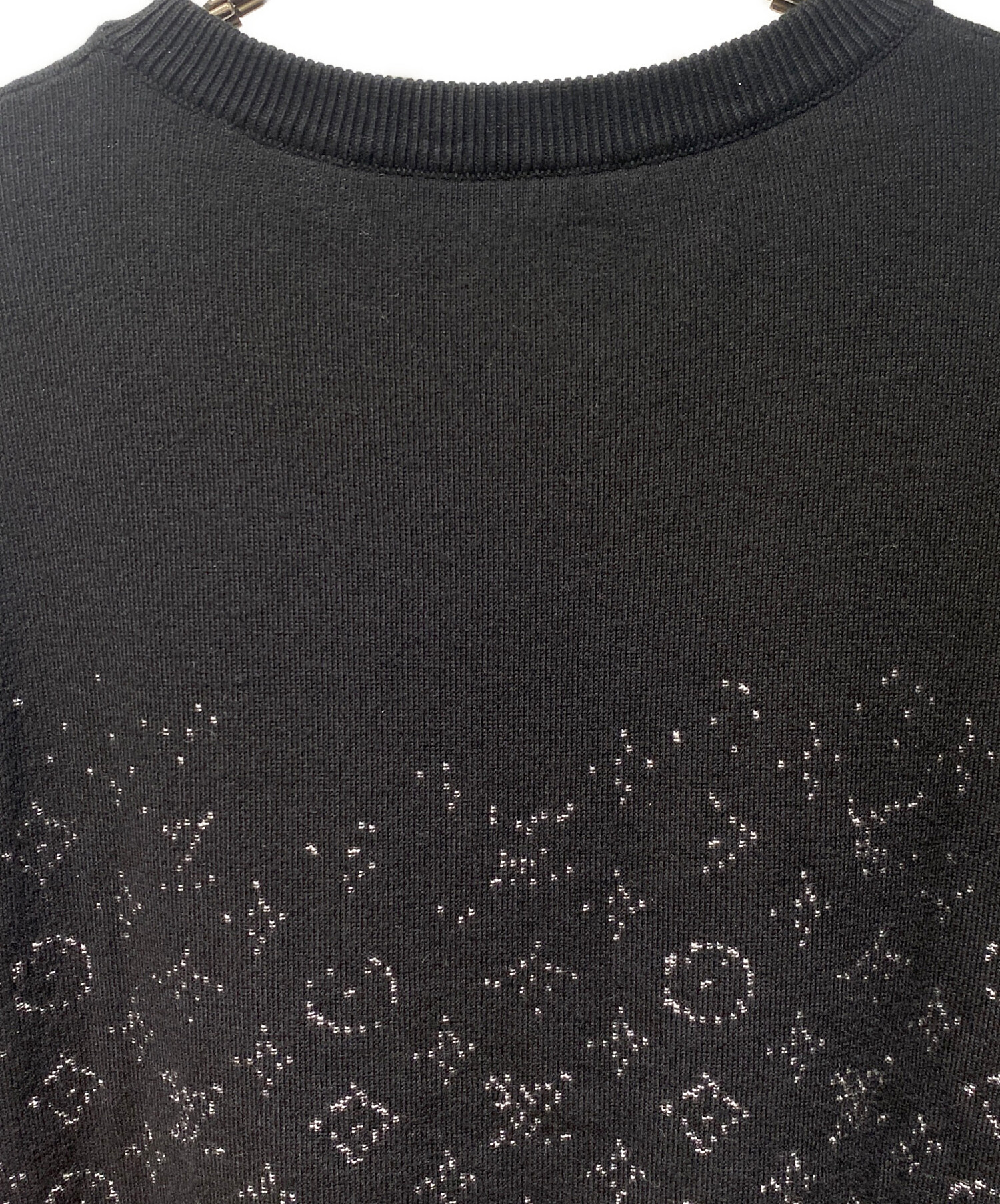 新品サイズLヴィトン モノグラムニット黒ブラック