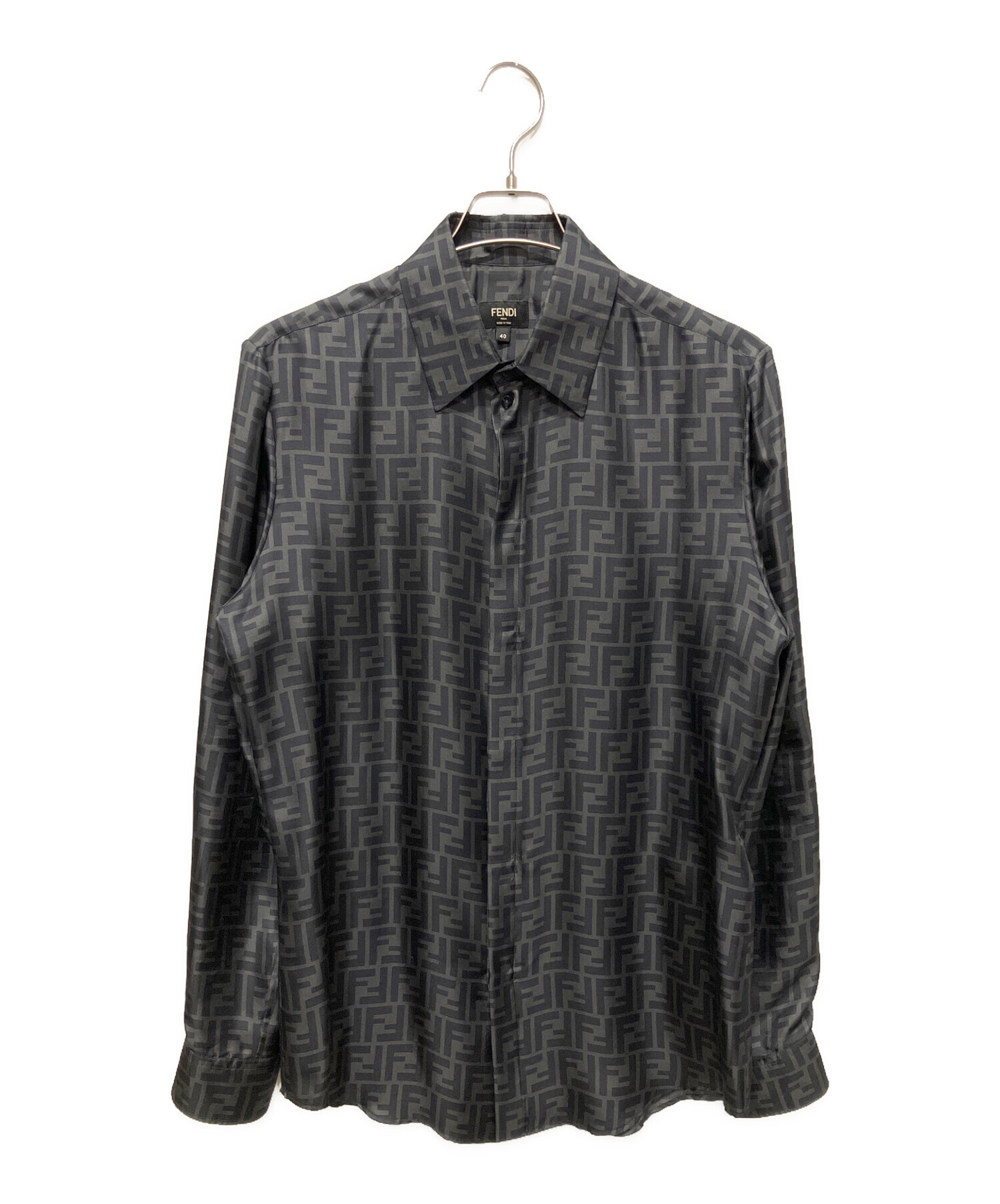 中古・古着通販】FENDI (フェンディ) ズッカ柄シルクシャツ/長袖シャツ 