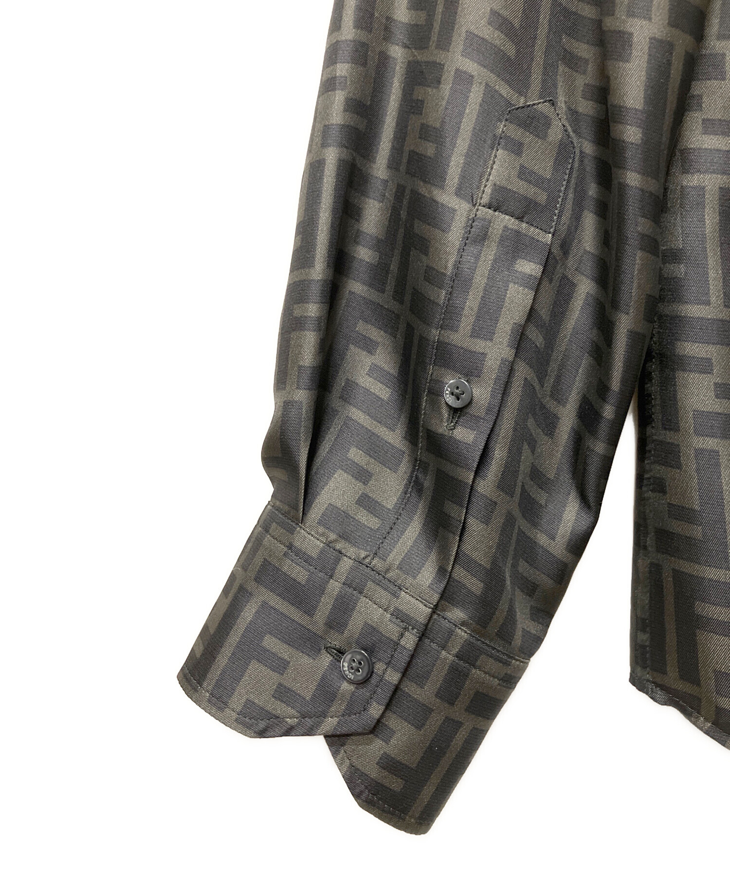中古・古着通販】FENDI (フェンディ) ズッカ柄シルクシャツ/長袖シャツ 