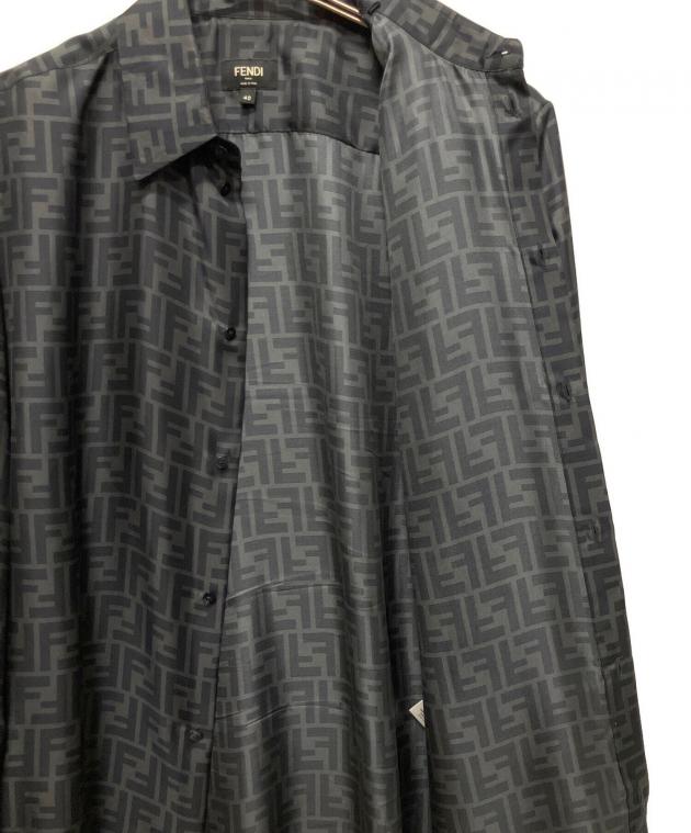 FENDI長袖シャツ　シルク　Mサイズ FENDI長袖シャツ シルク Mサイズ