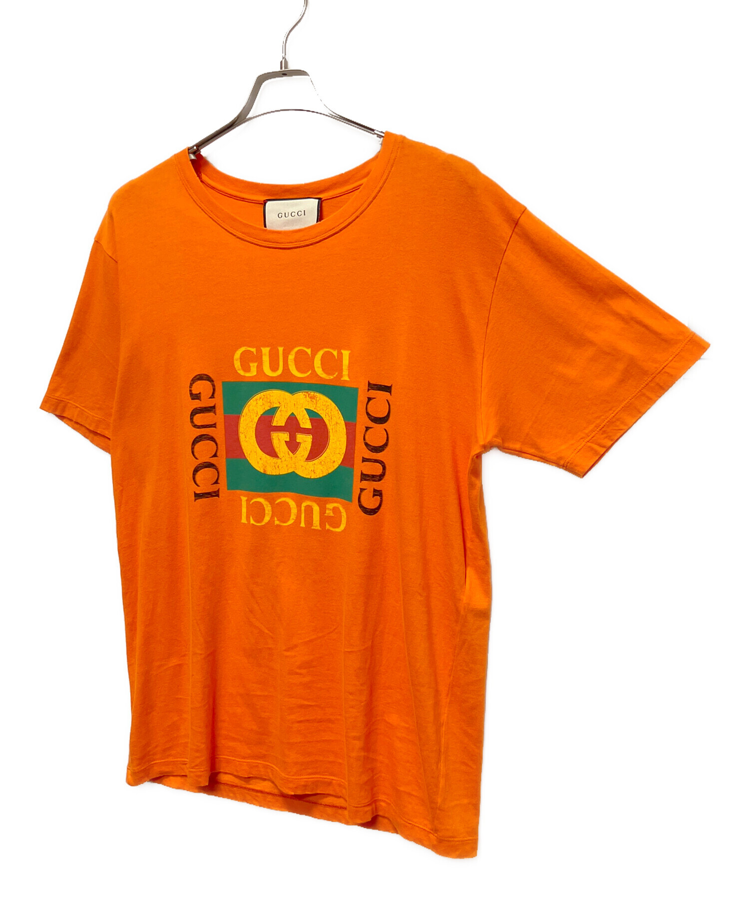 中古・古着通販】GUCCI (グッチ) ヴィンテージロゴTシャツ オレンジ 
