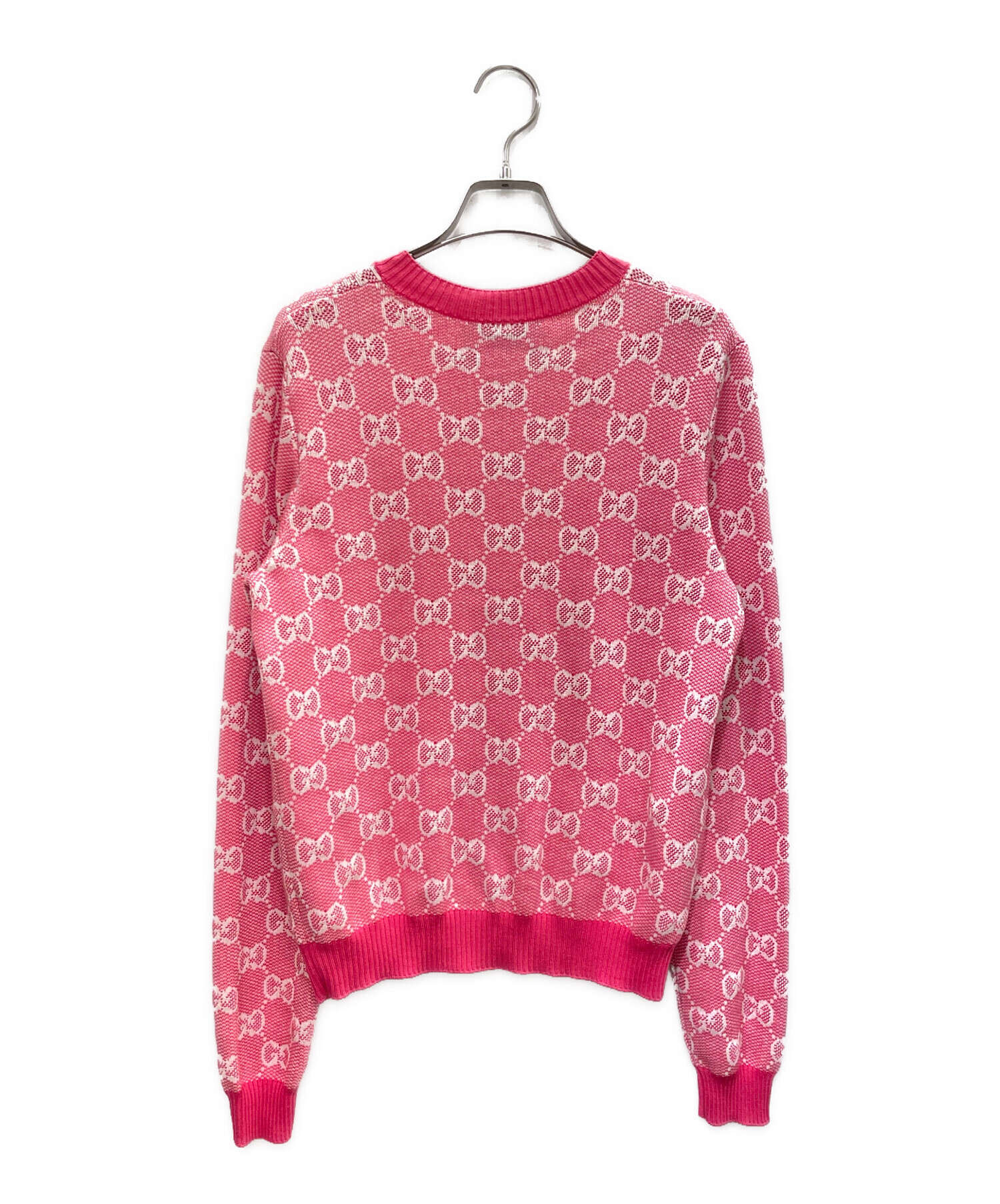 中古・古着通販】GUCCI (グッチ) GGジャガード カーディガン ピンク