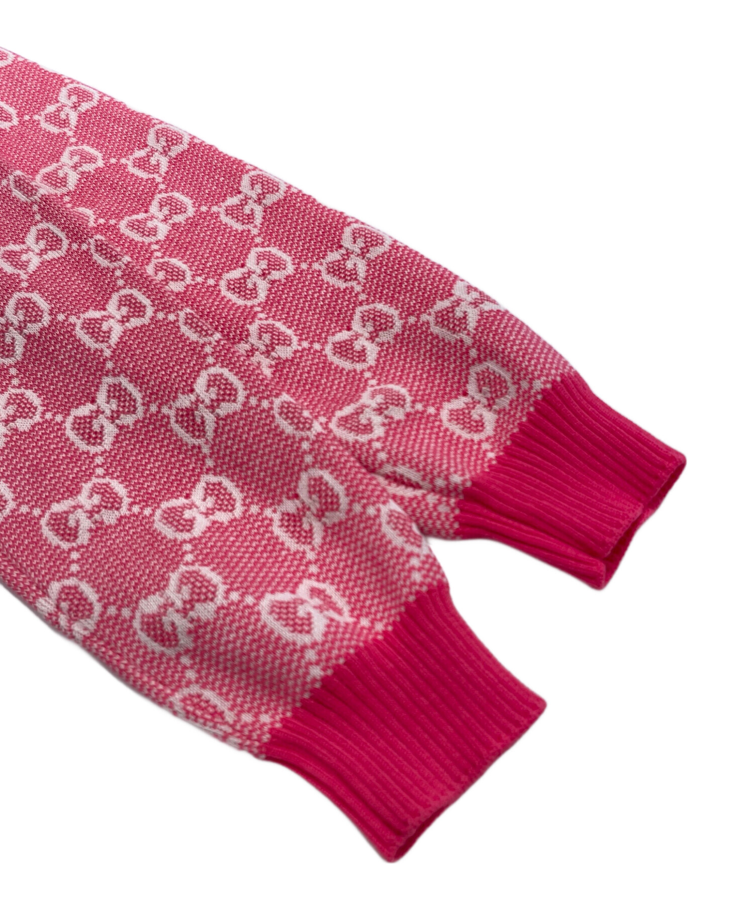中古・古着通販】GUCCI (グッチ) GGジャガード カーディガン ピンク