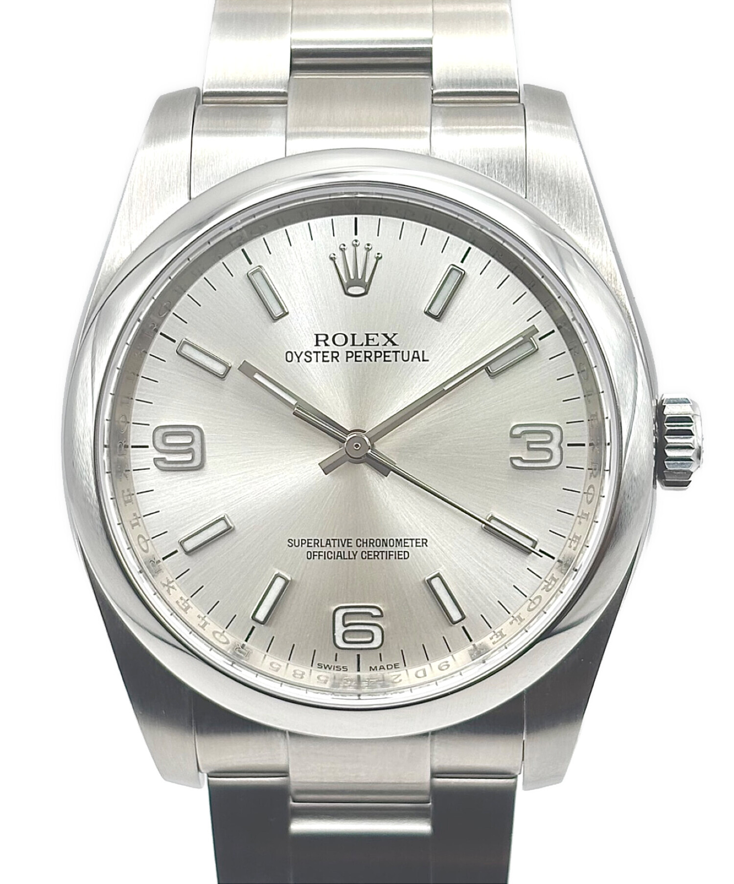 ロレックス　値引き中　116000 オイスターパーペチュアル　希少ホワイト文字盤 ロレックス オイスターパーペチュアル 白文字盤 | Ante Official select