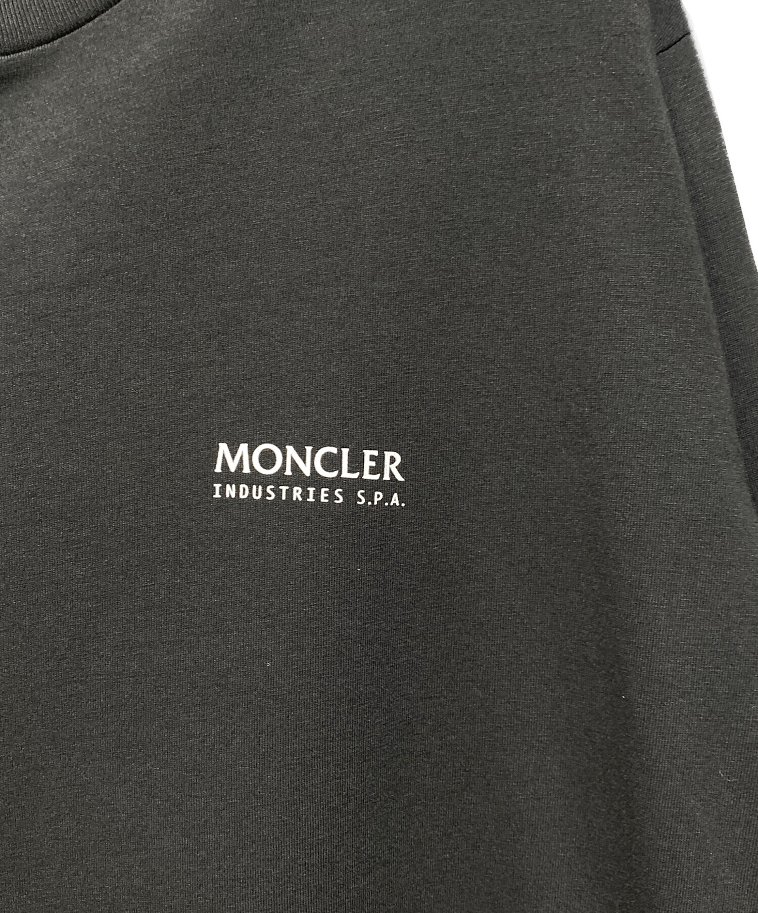 MONCLER ブラック ロングスリーブ Tシャツ 中古・古着通販】MONCLER (モンクレール) ロゴロングスリーブTシャツ