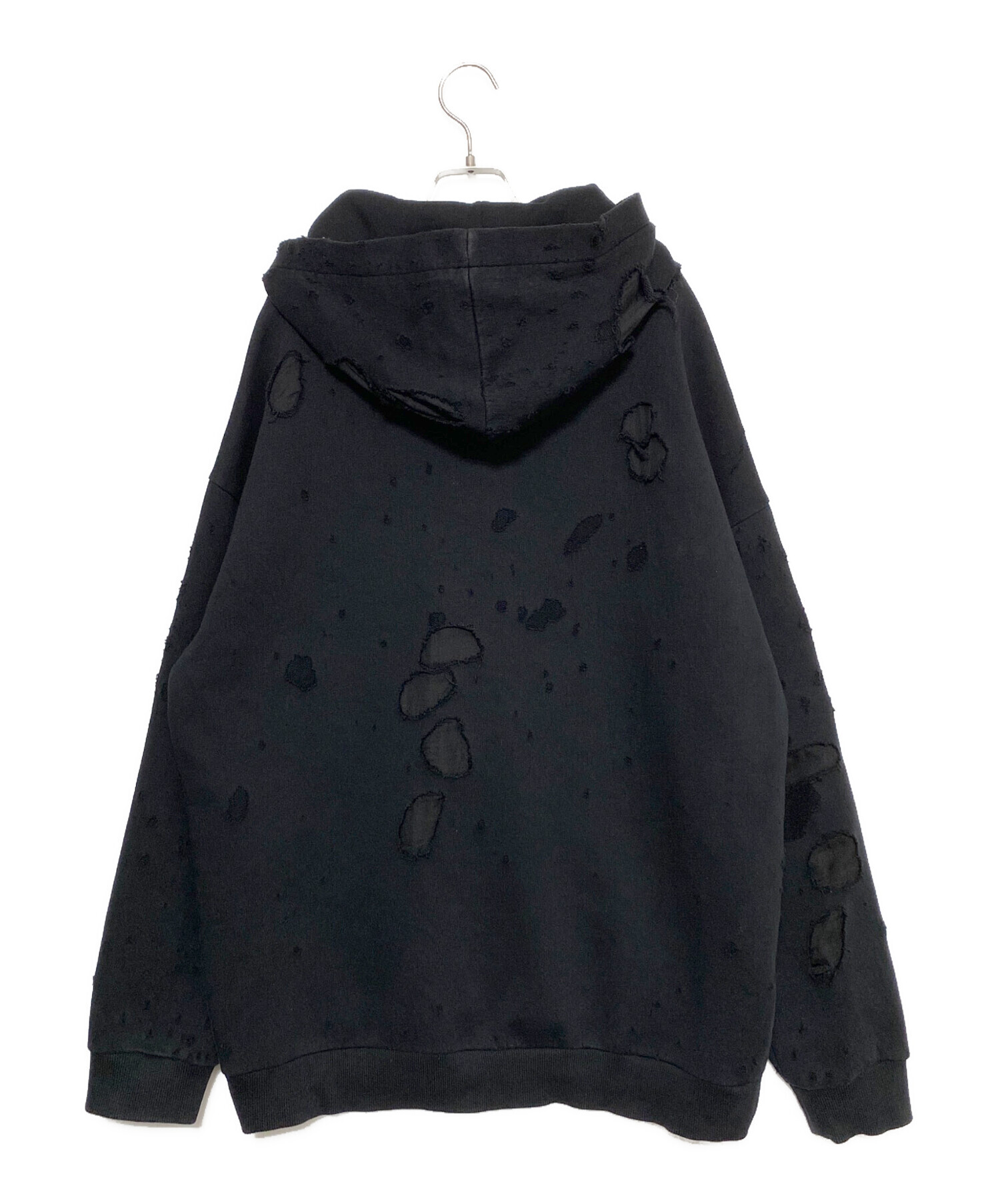 中古・古着通販】GIVENCHY (ジバンシィ) デストロイ加工ロゴパーカー 