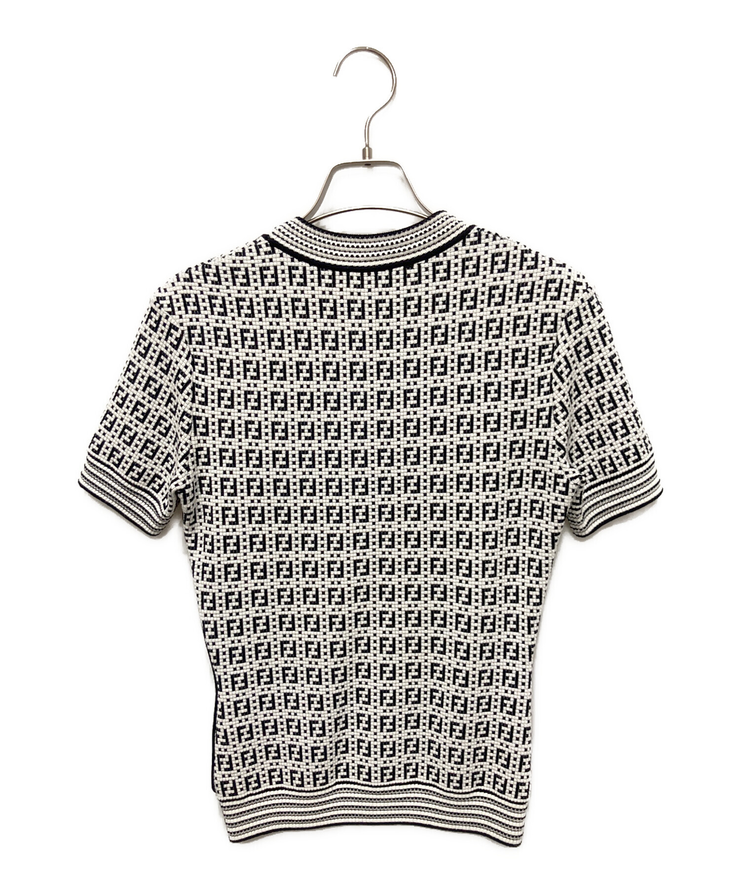 FENDI　半袖ニット　中古 中古・古着通販】FENDI (フェンディ) ズッカ半袖ニット ホワイト