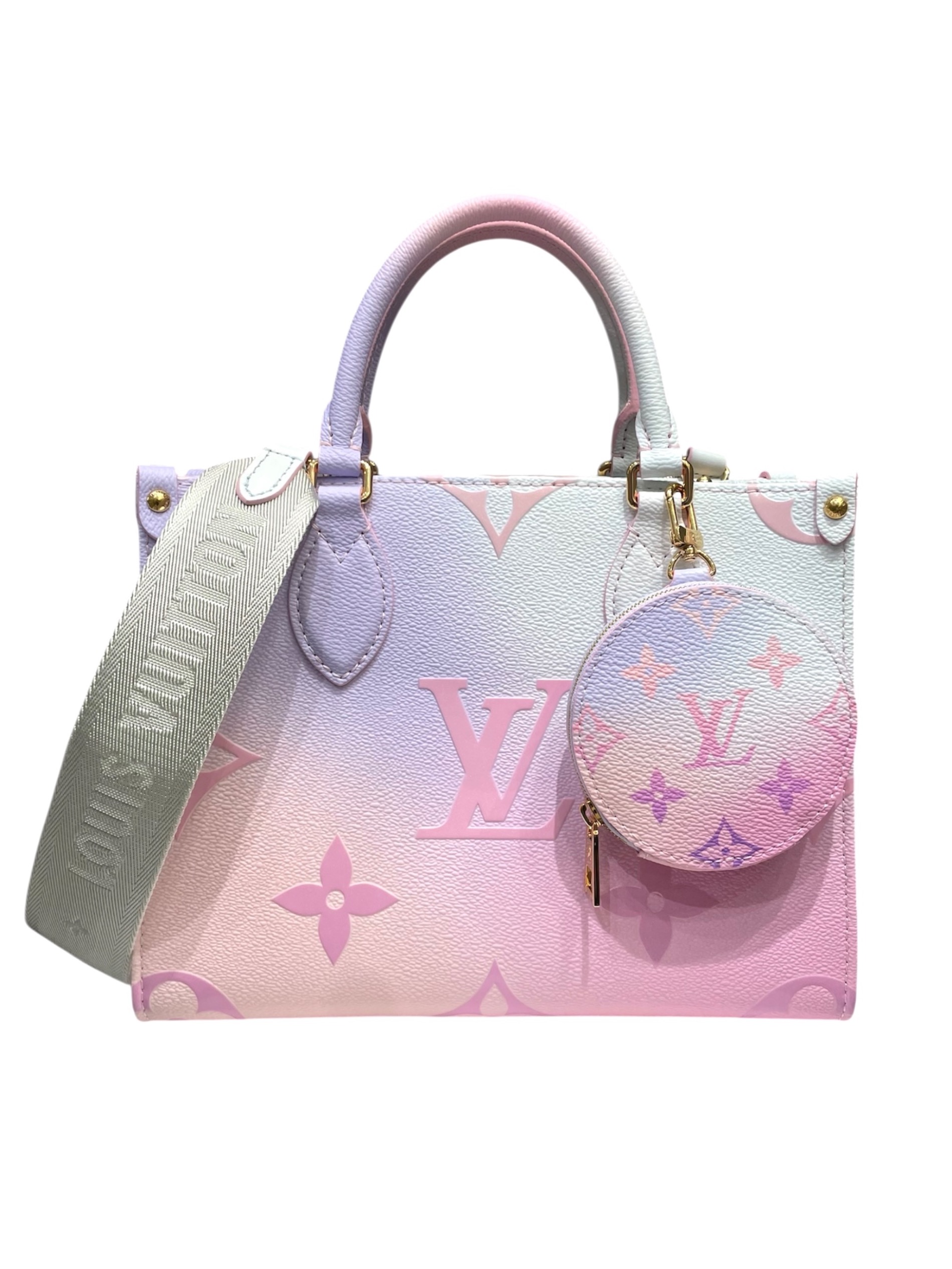 LOUIS VUITTON　ルイヴィトン　オンザゴーpm 新作　パステルカラー　 Authentic Louis Vuitton LV Rare Sunrise Pastel 2022 Collection