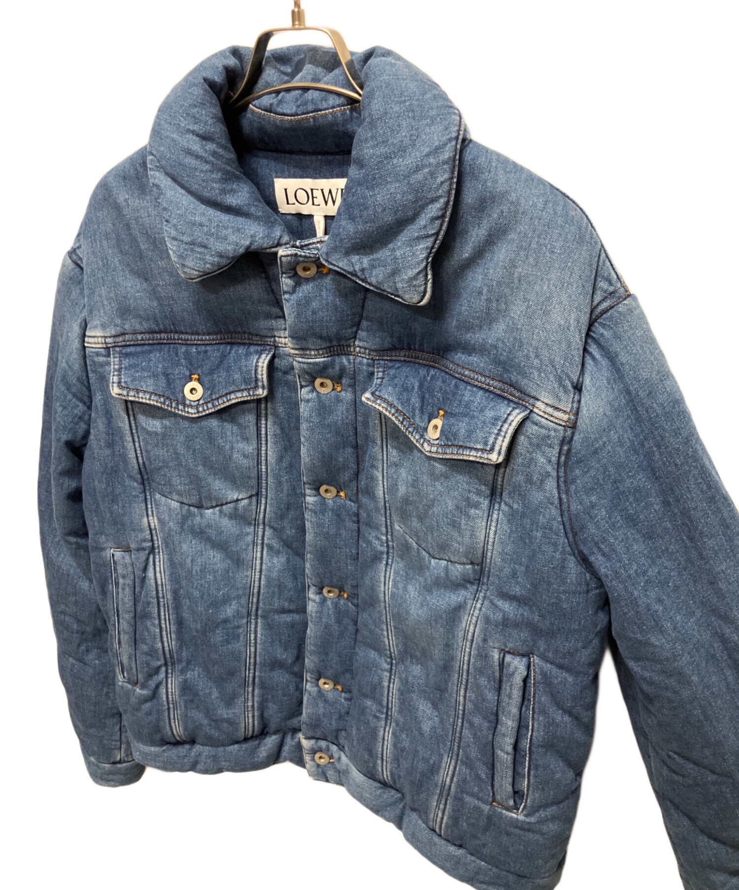 中古・古着通販】LOEWE (ロエベ) 中綿デニムジャケット H526Y50X09