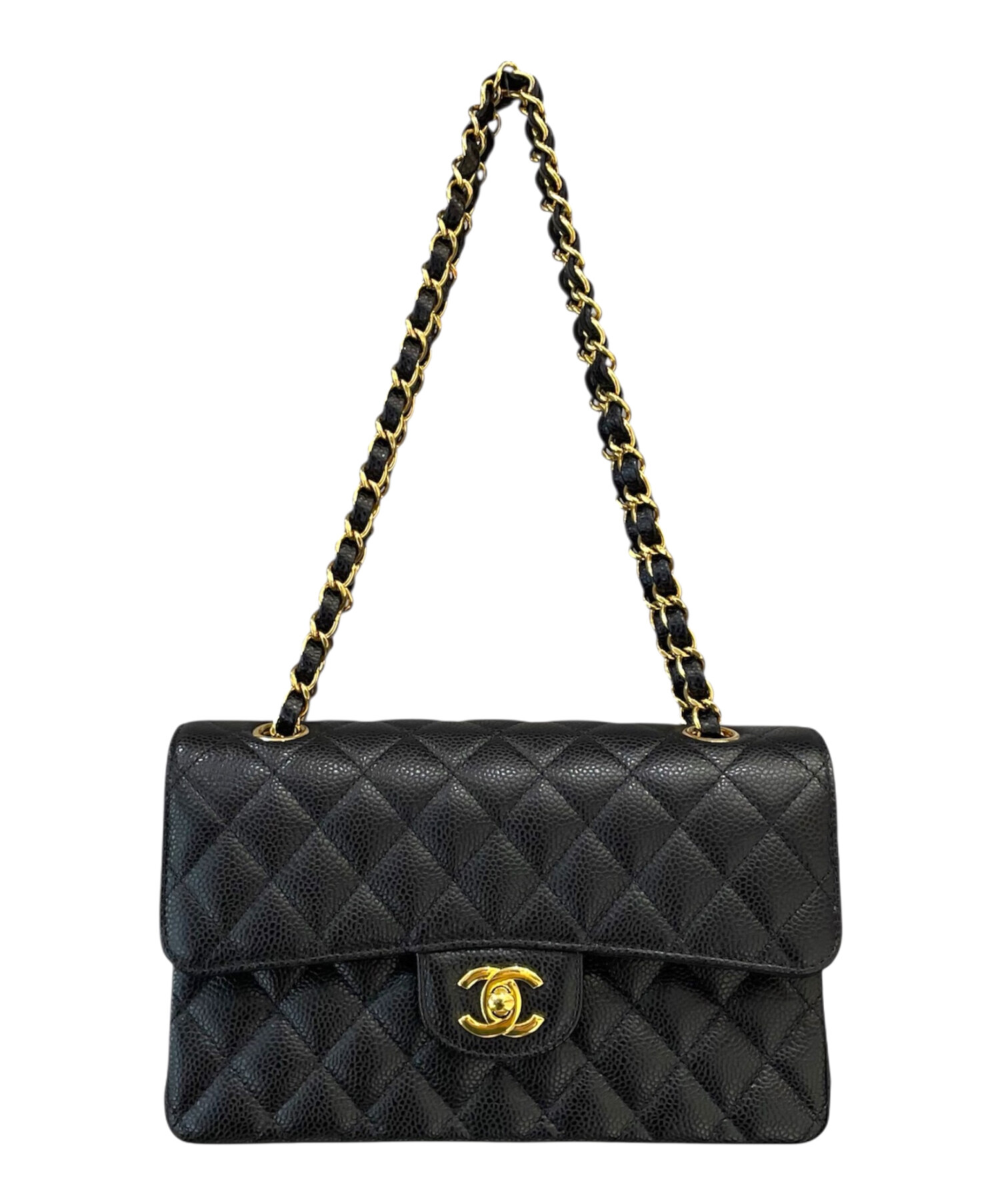 中古・古着通販】CHANEL (シャネル) マトラッセ23 ブラック×ゴールド
