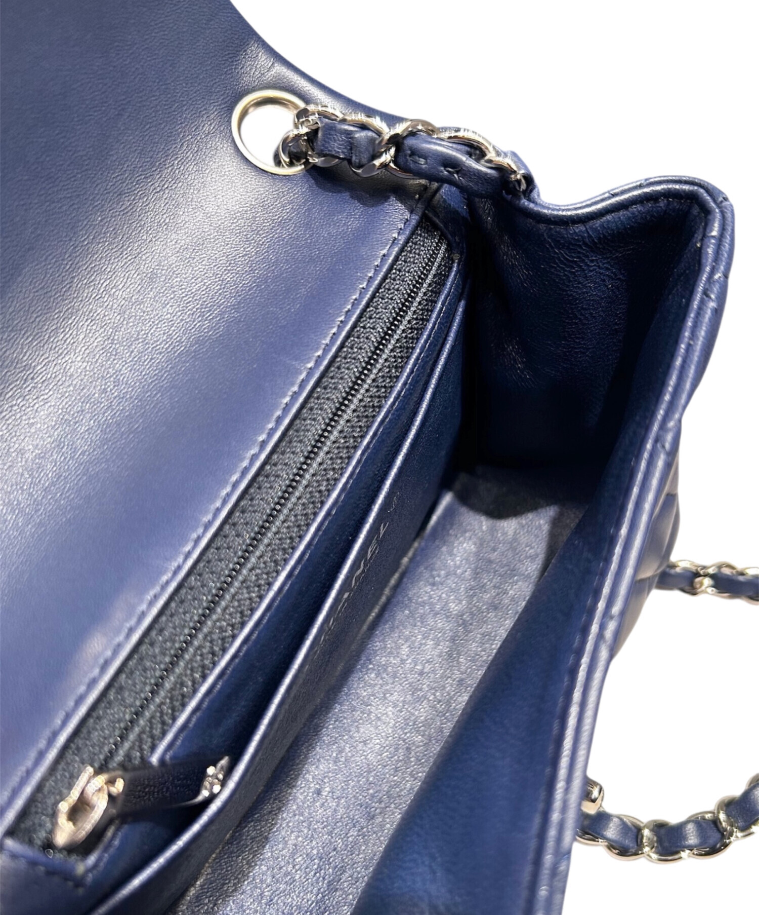 CHANEL CHANEL ウエストポーチ　ショルダーバック　ネイビー 中古・古着通販】CHANEL (シャネル) ミニマトラッセチェーンショルダー