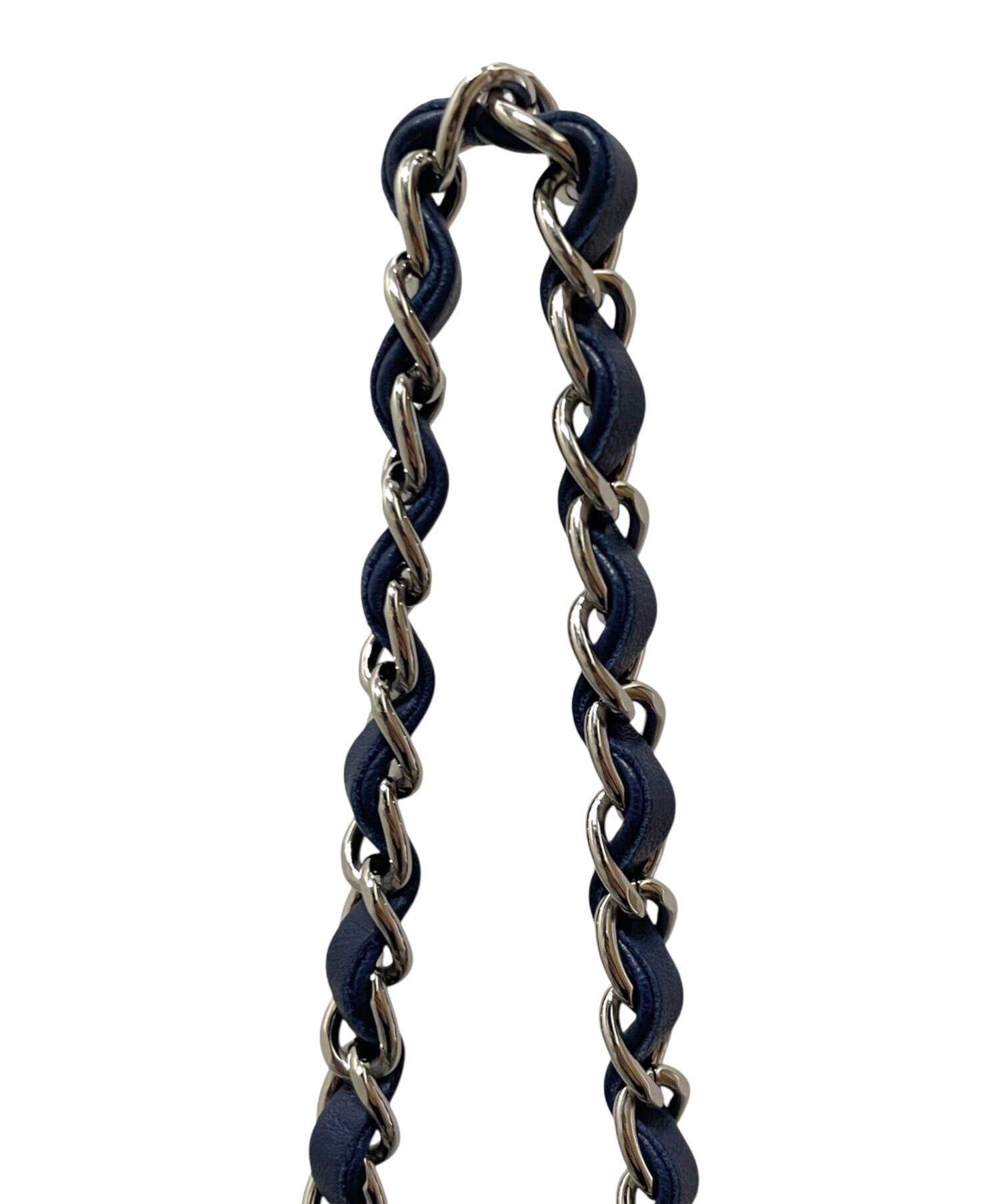 CHANEL シャネル ショルダーバッグ  紺 【古着】【中古】【送料無料】 中古・古着通販】CHANEL (シャネル) 巾着ショルダーバッグ ネイビー