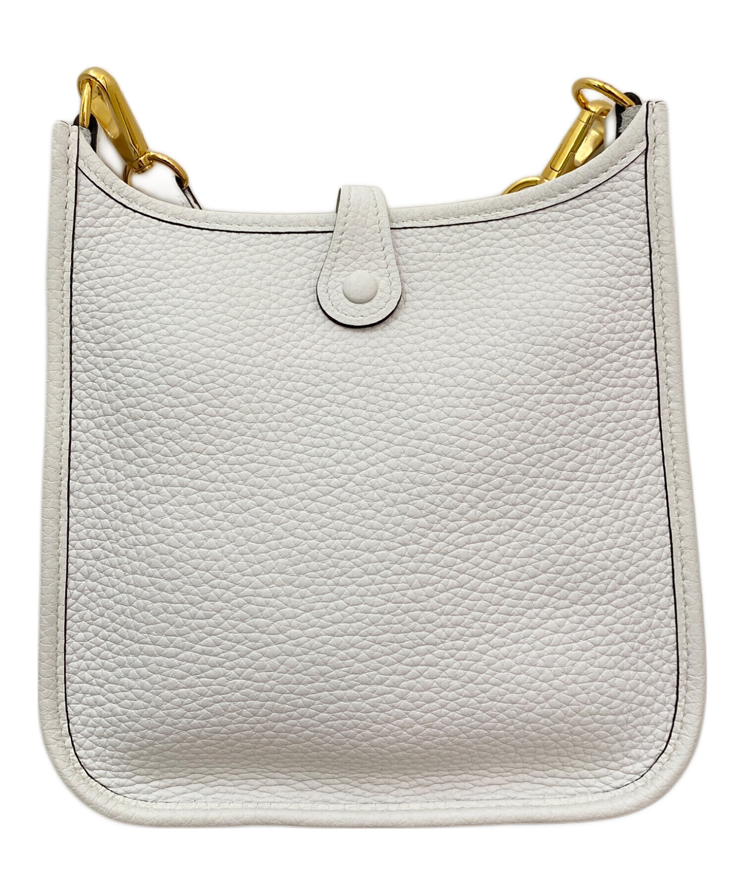 良品 HERMES エルメス エヴリン TPM レザーショルダーバッグ ライトグレー □Q レディース 古着 中古 USED エルメス エブリンTPM ショルダーバッグ エルメス レザー グレー