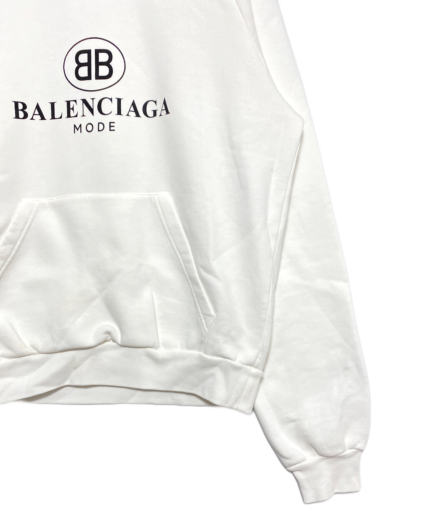 中古・古着通販】BALENCIAGA (バレンシアガ) BBロゴパーカー ホワイト