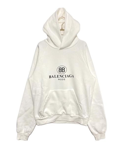 中古・古着通販】BALENCIAGA (バレンシアガ) BBロゴパーカー ホワイト