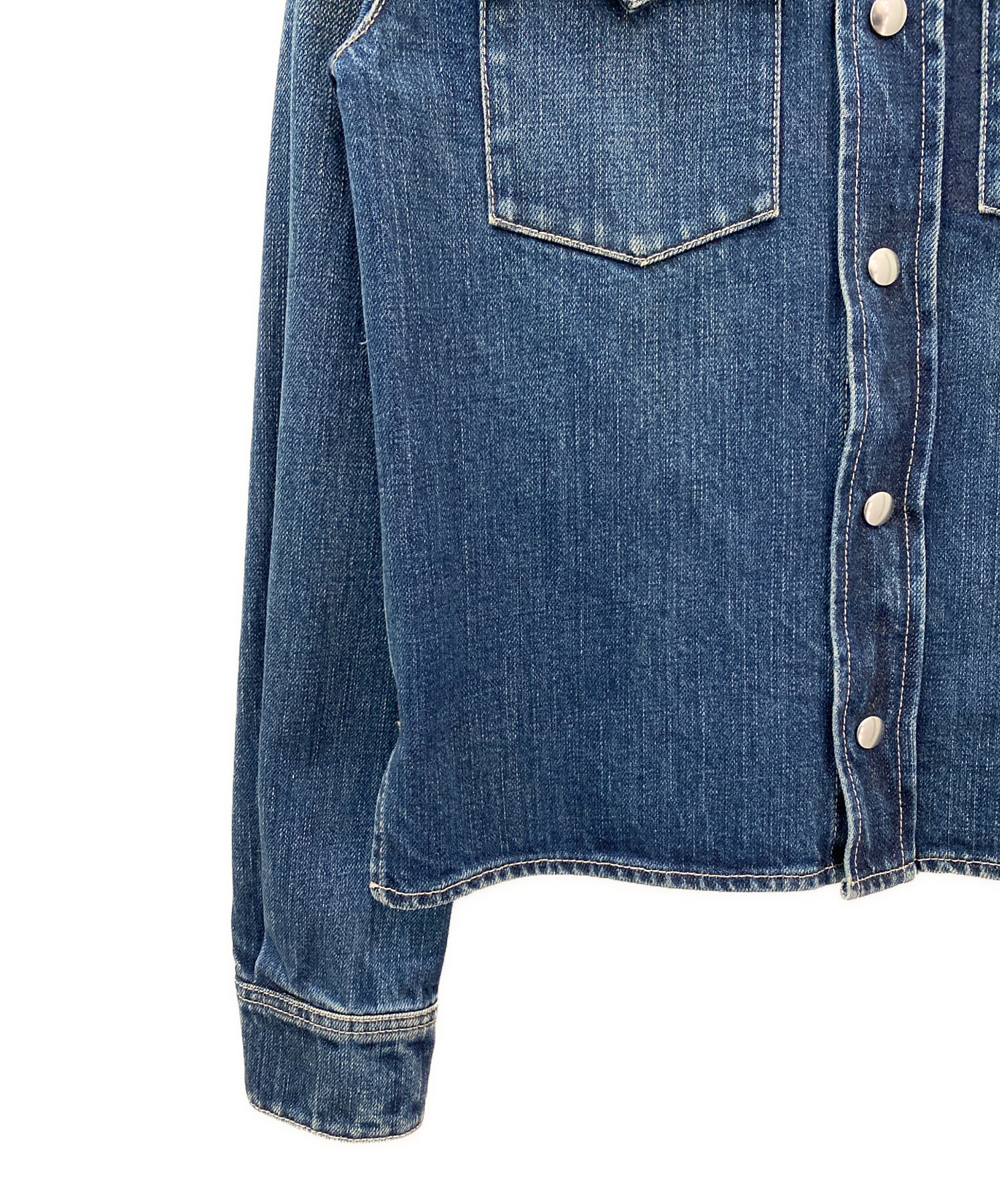 中古・古着通販】MIU MIU (ミュウミュウ) ロゴデニムシャツ インディゴ