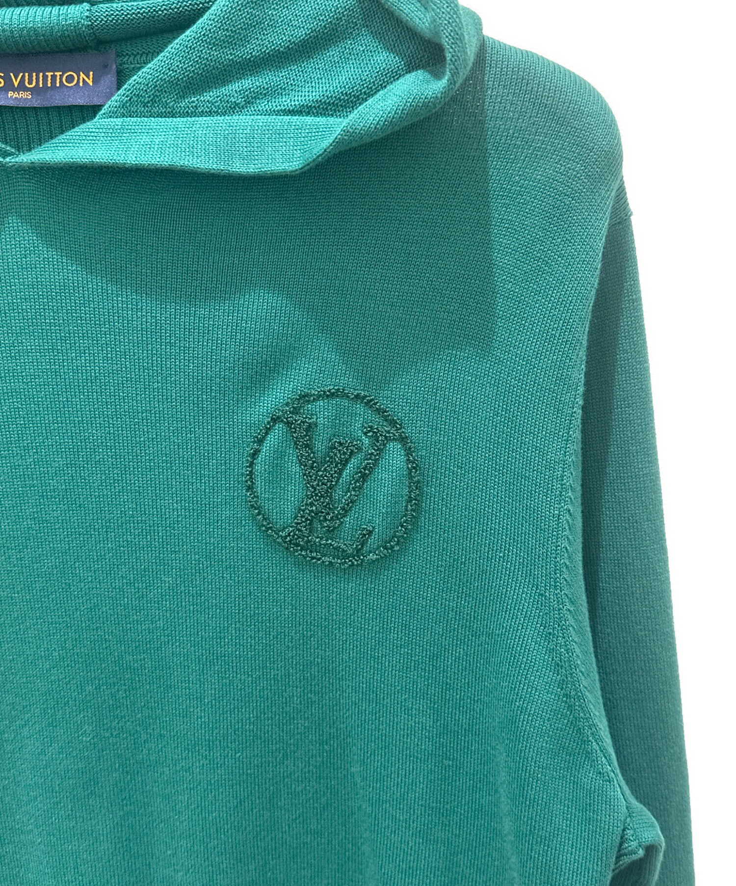 ルイヴィトンlouis vuitton ニットパーカー レザー 中古・古着通販】LOUIS VUITTON (ルイ ヴィトン) ニットパーカー