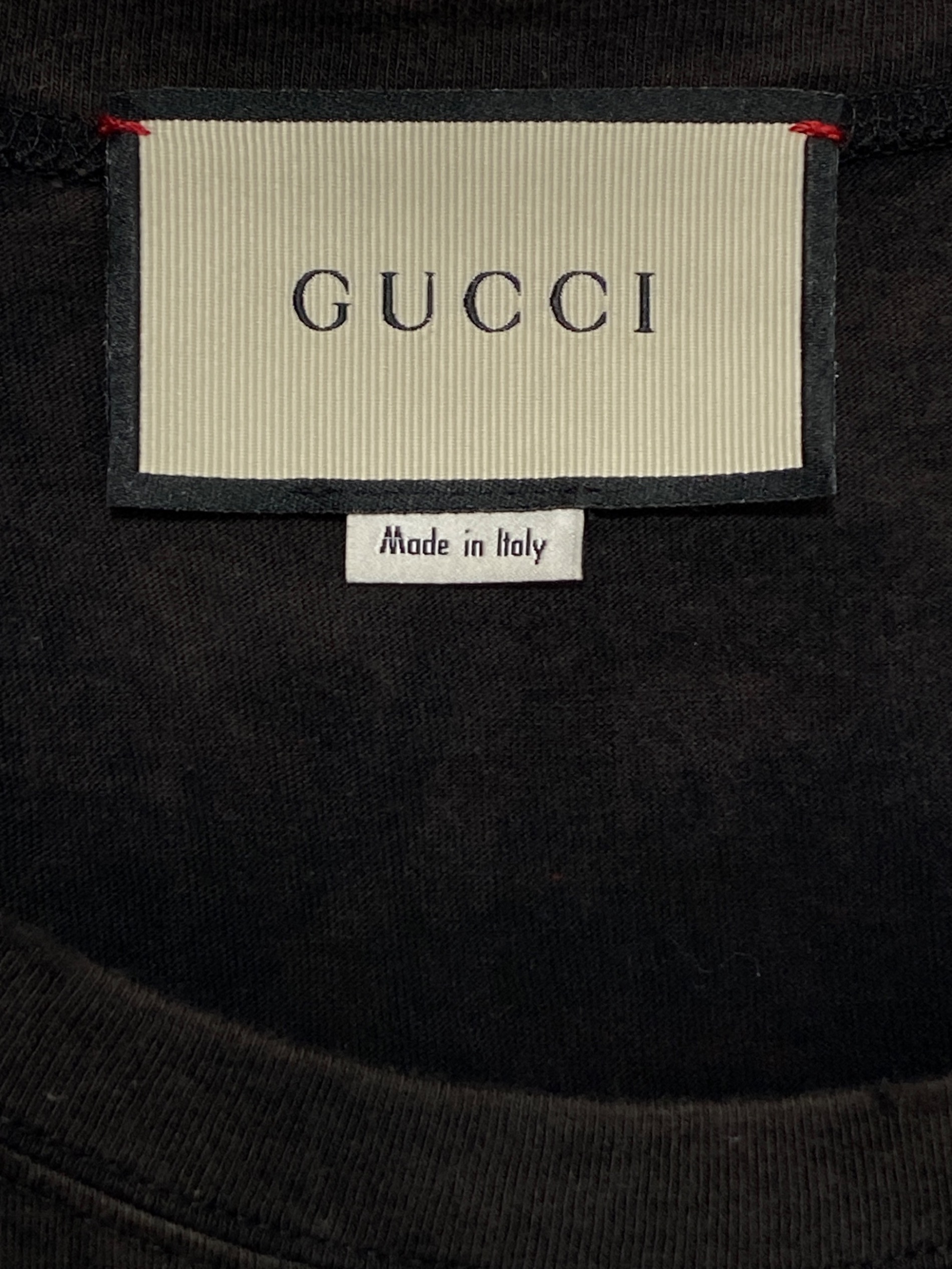 中古・古着通販】GUCCI (グッチ) タイガー刺繍Tシャツ ブラック サイズ 