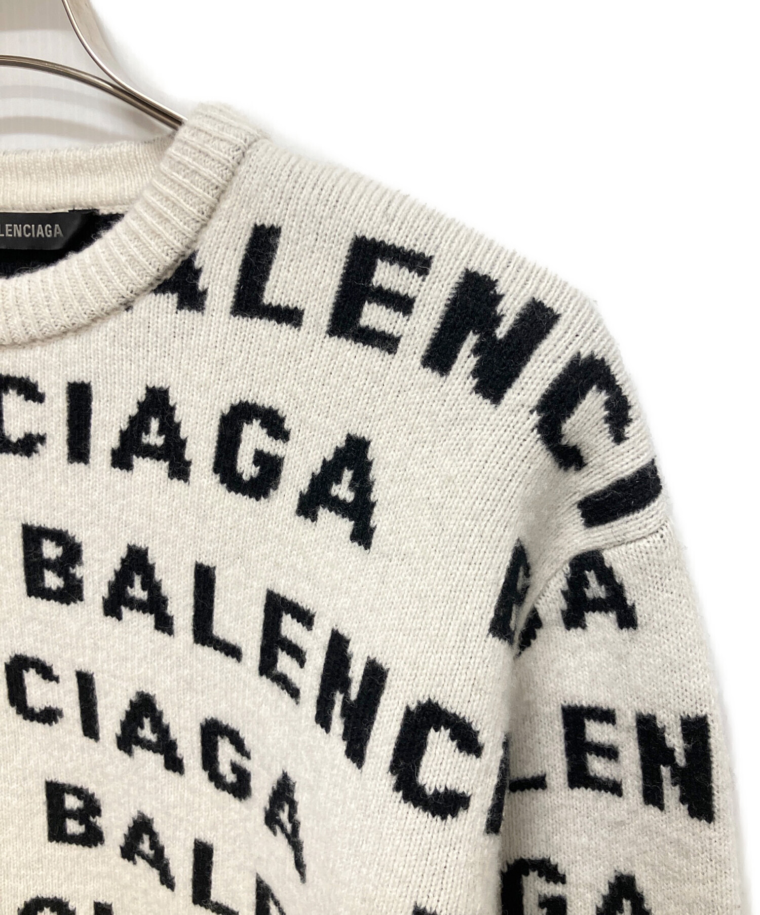 BALENCIAGA★ニット、最終値下げ！ 中古・古着通販】BALENCIAGA (バレンシアガ) Balenciaga Logo Wool