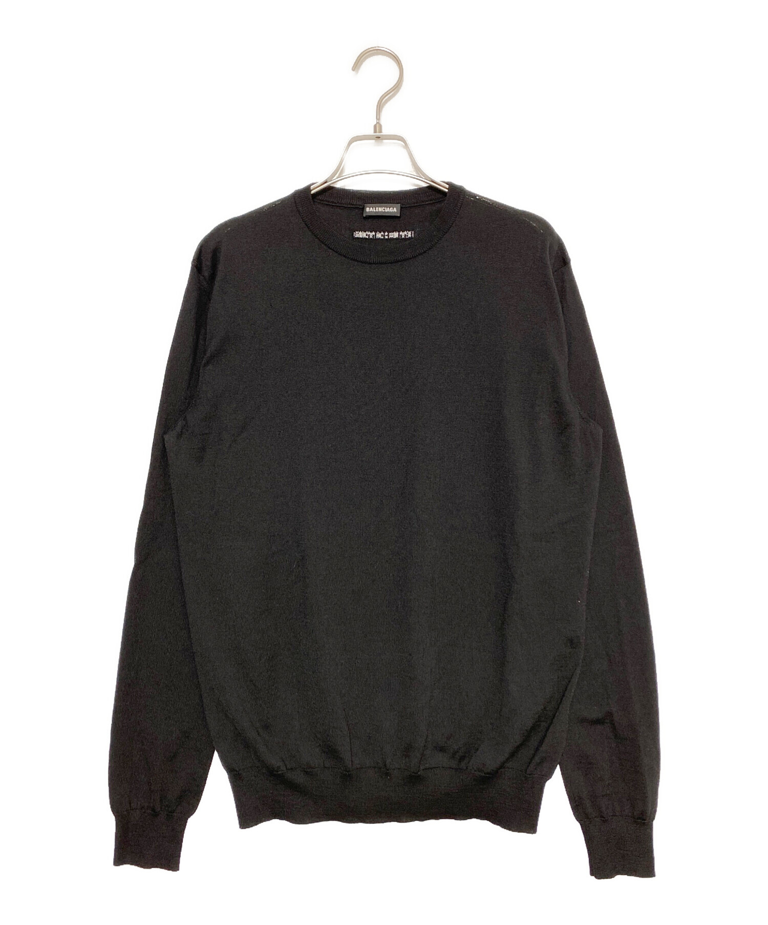 中古・古着通販】BALENCIAGA (バレンシアガ) ロゴニット ブラック
