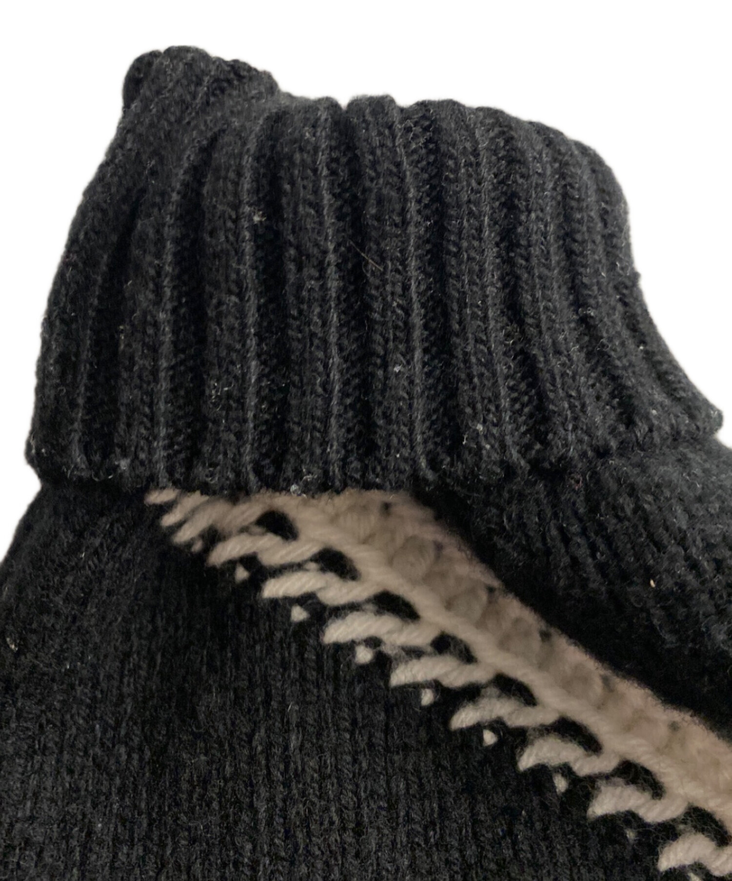 CHANEL ジッパー付き黒ブルゾン ニット 中古・古着通販】CHANEL (シャネル) ジップアップニットブルゾン