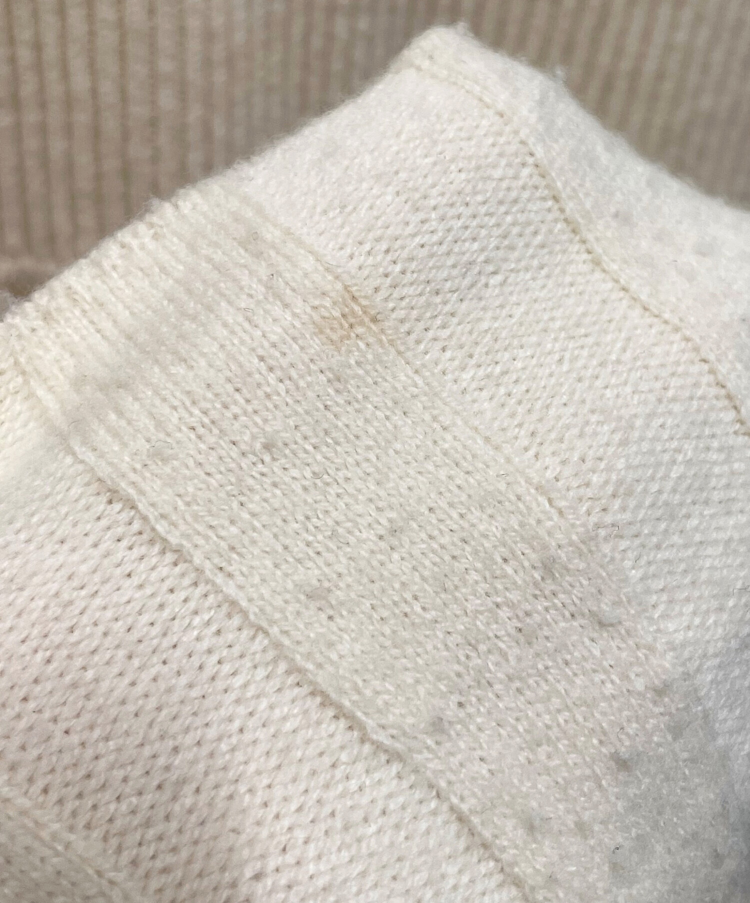中古・古着通販】CHANEL (シャネル) ニットワンピース ベージュ サイズ 