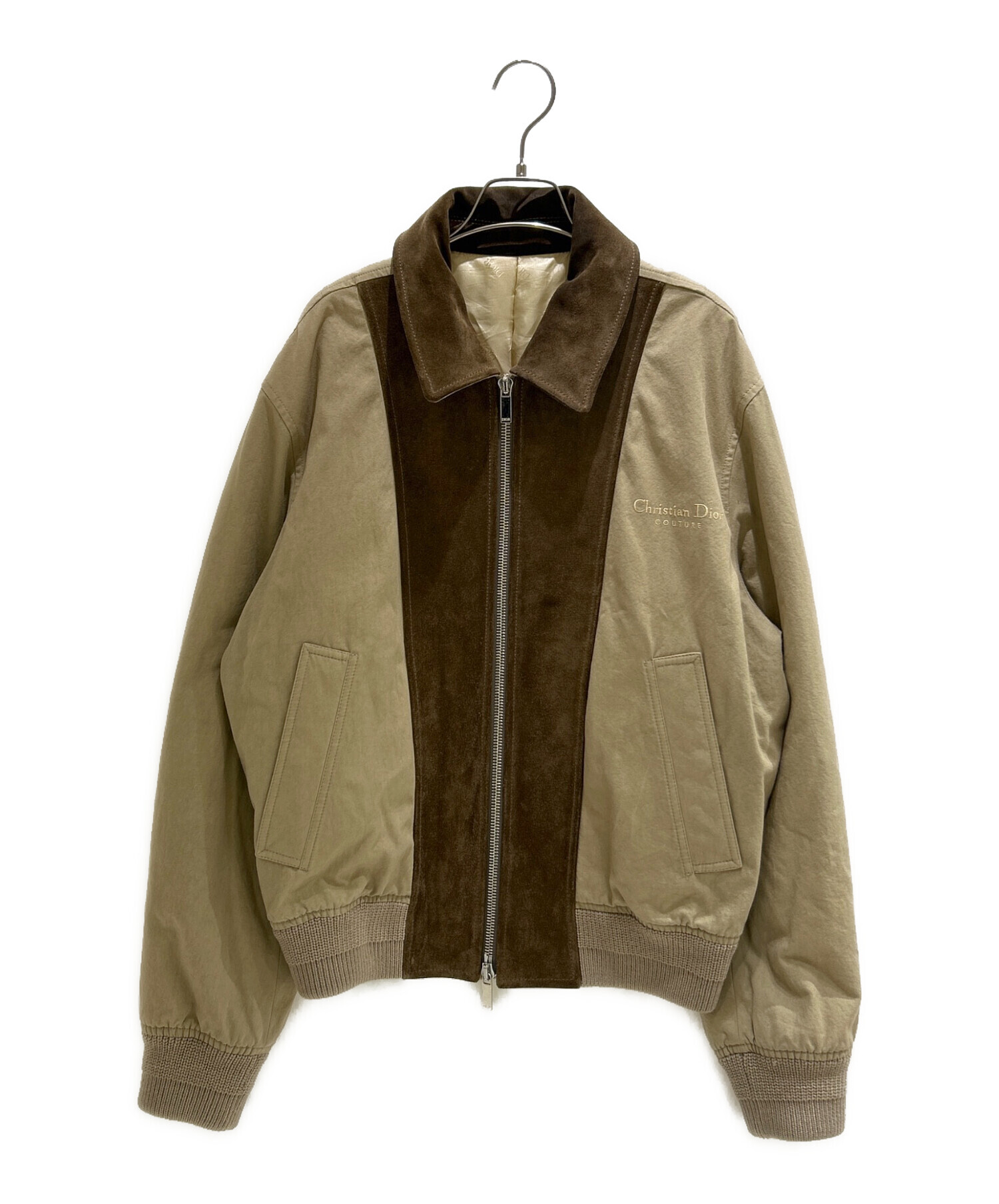 中古・古着通販】Dior (ディオール) スウェード切替ブルゾン ベージュ