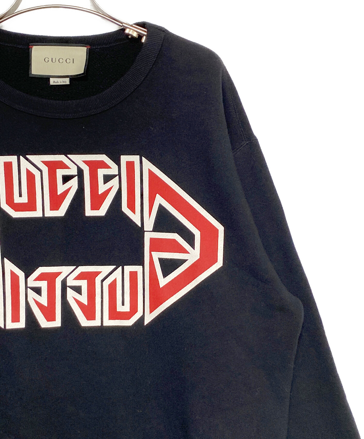 中古・古着通販】GUCCI (グッチ) ロゴスウェット ブラック サイズ:XS